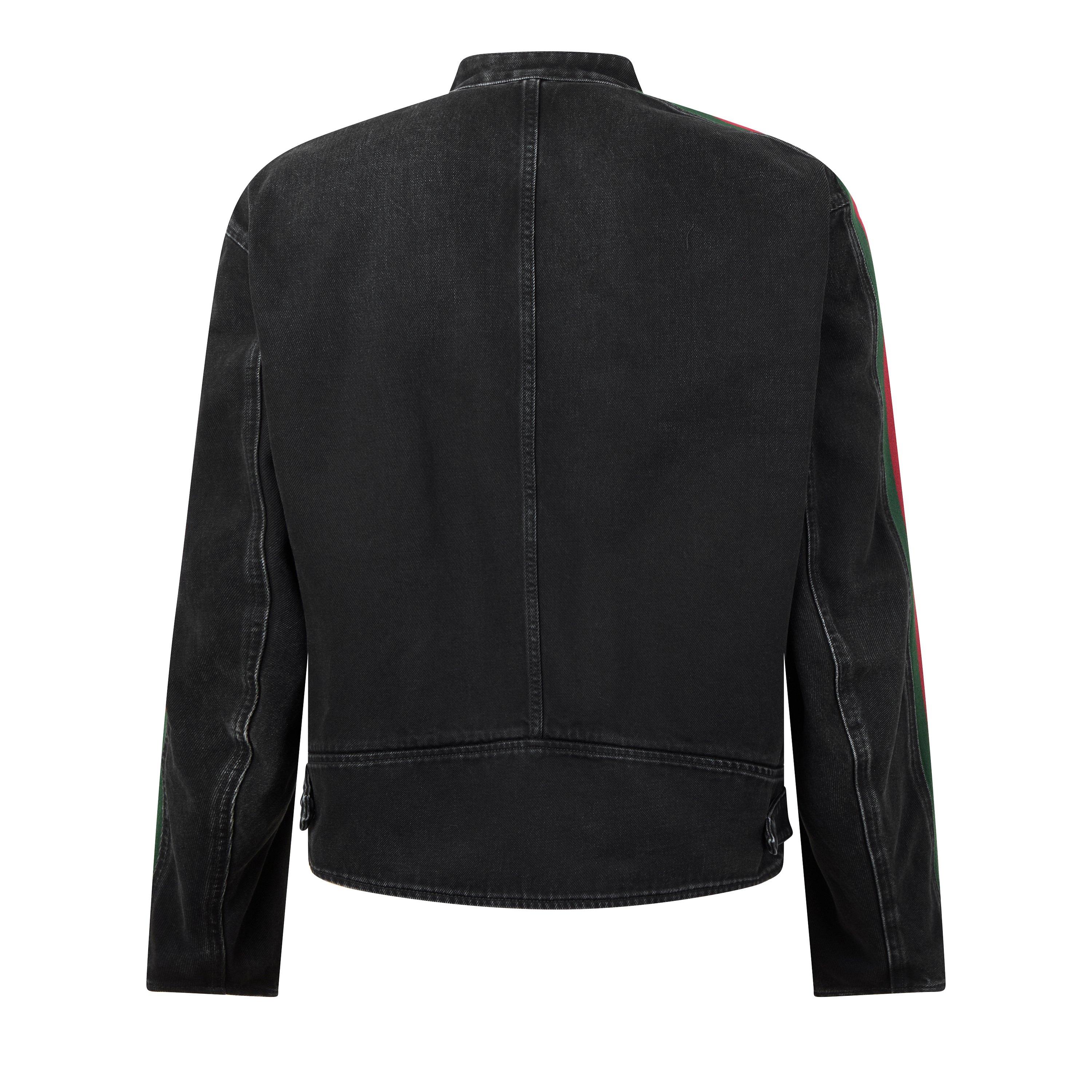 Black - Gucci - Gucci Web Denim Bike Sn63 - 2