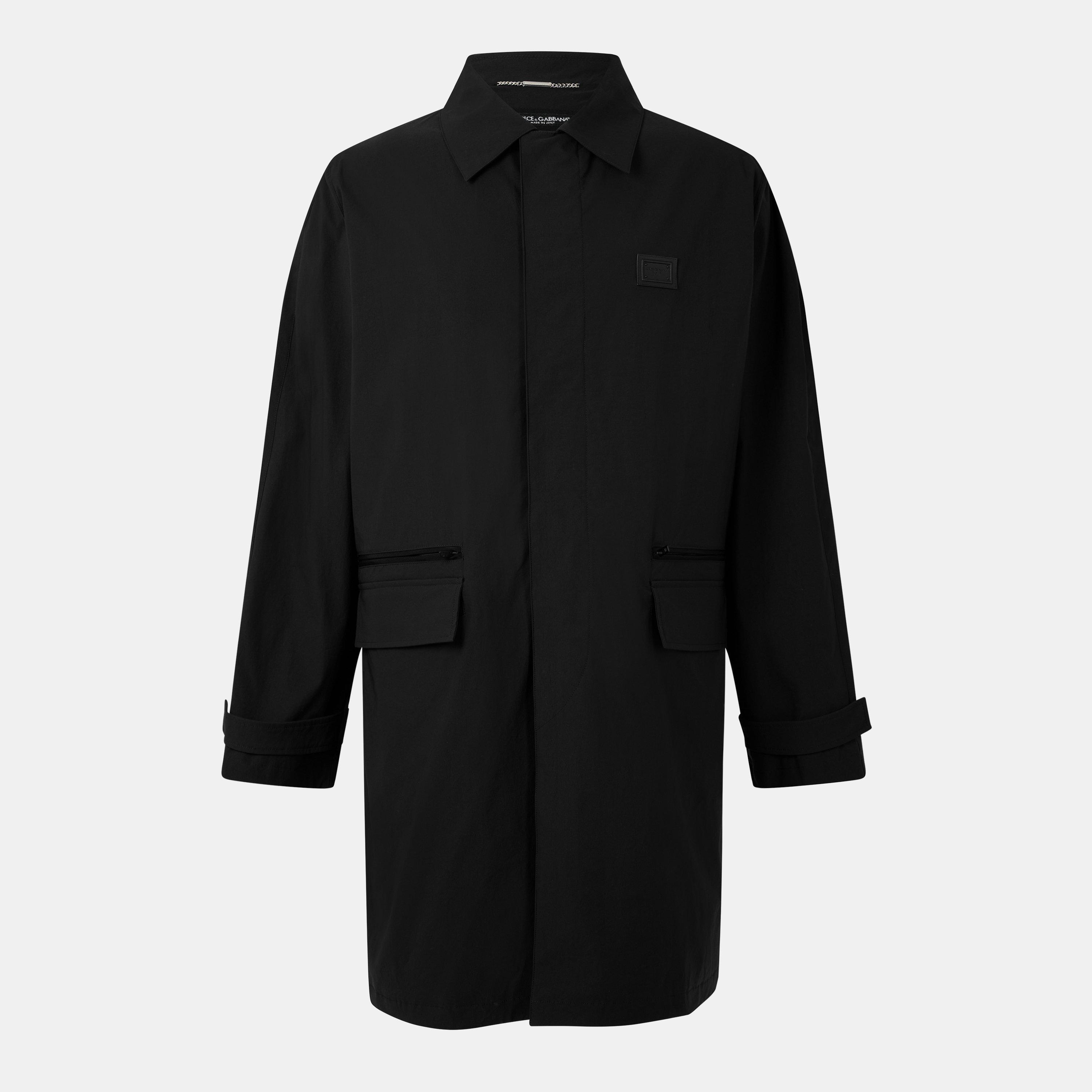 N0000 Nero - Dolce and Gabbana - Men's Travel Durable Fabric Concealed Closure Mac - 1
