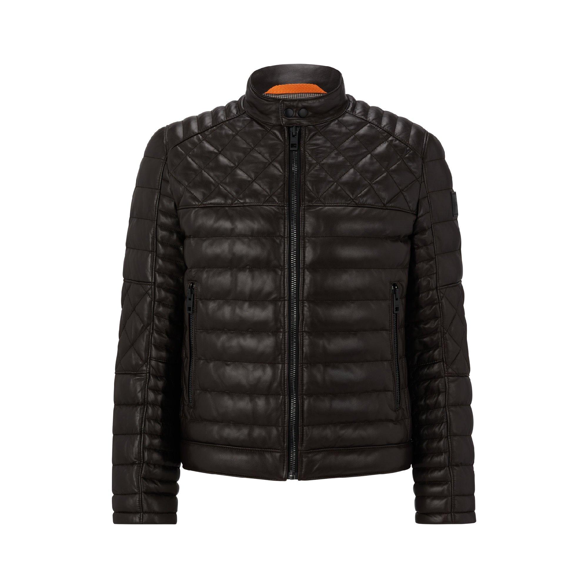 Dark Brown - Boss - Men's Jonn In Leather Jacket - 1