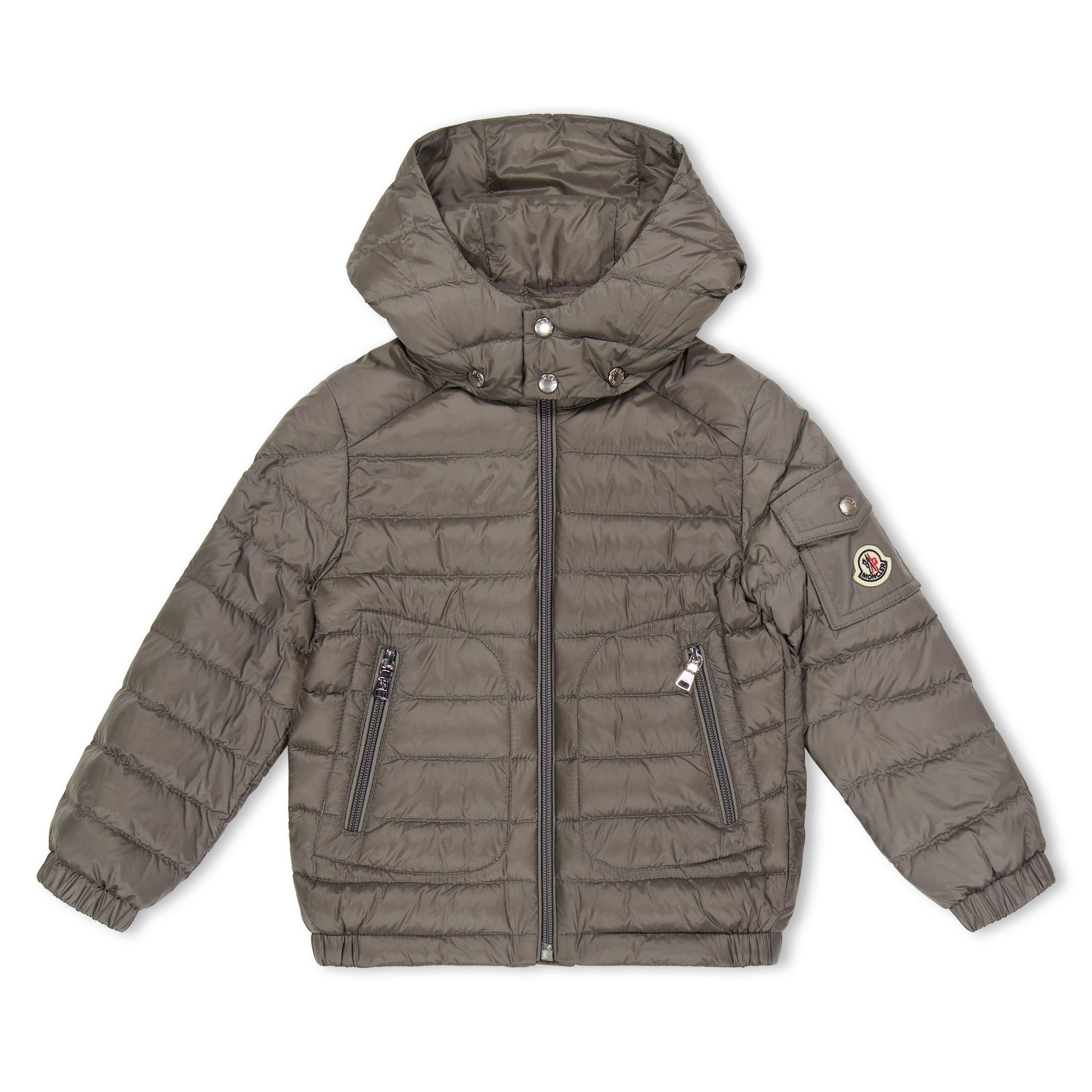 Moncler Kids' Lauros Medium Puffer Jacket - Charcoal 905 - Size 4Y