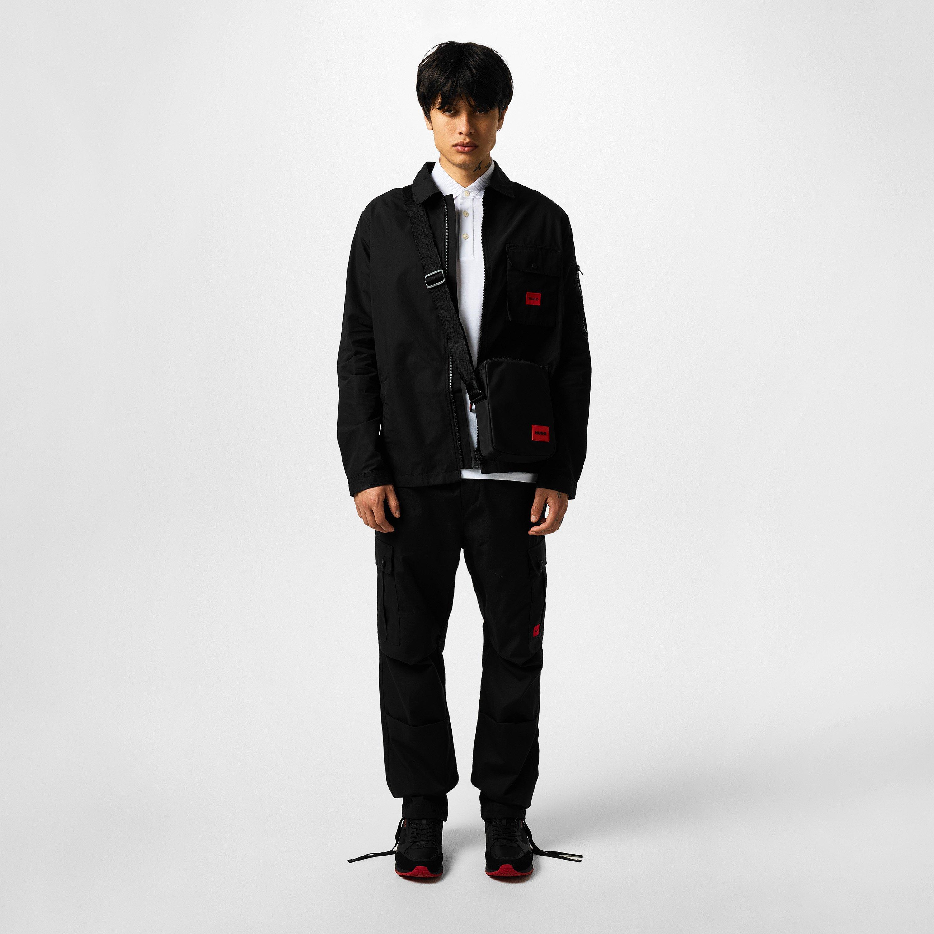 Black 001 - Hugo - Men's Zip-Through Overshirt - 6