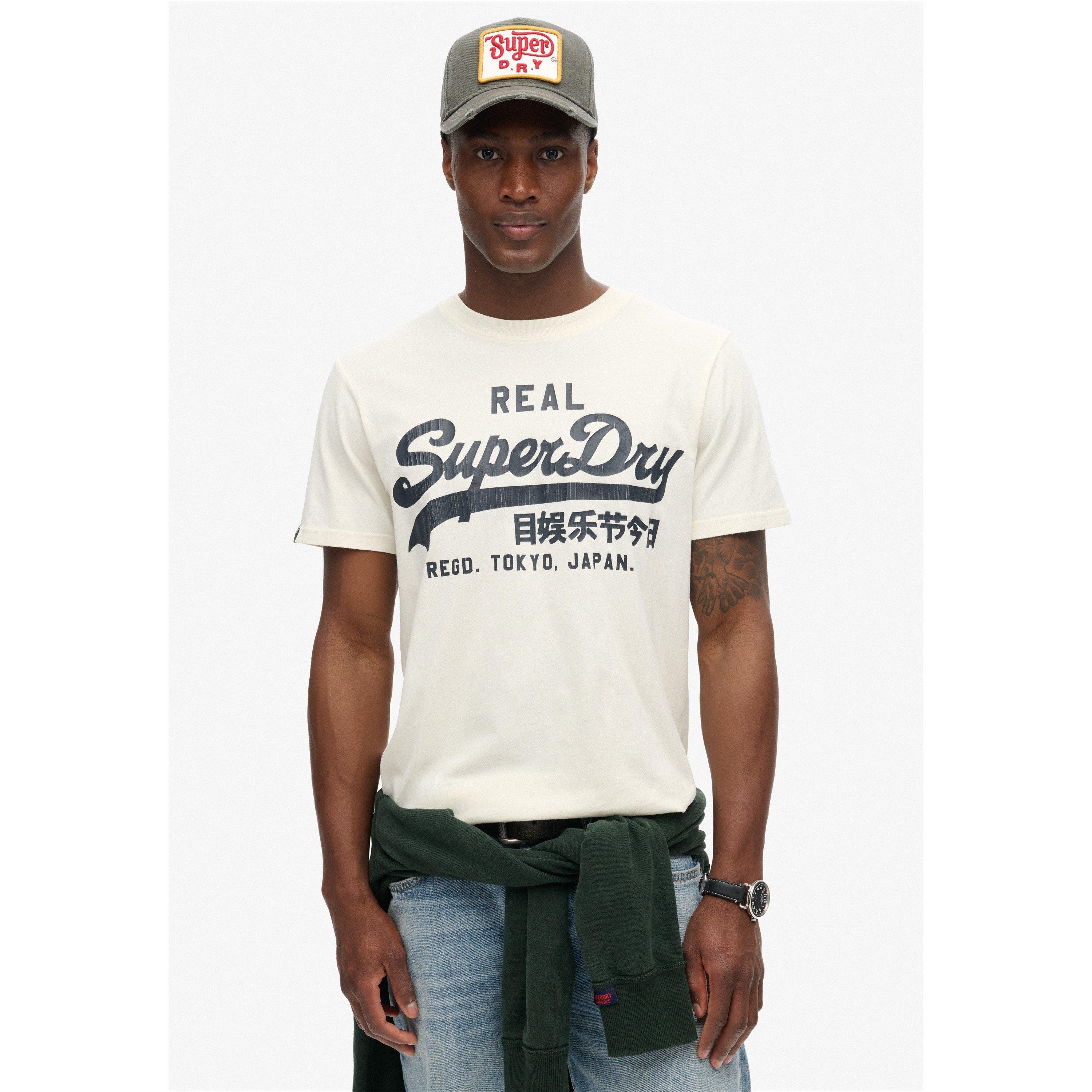 Ecru - Superdry - Vintage Logo T Shirt - 2