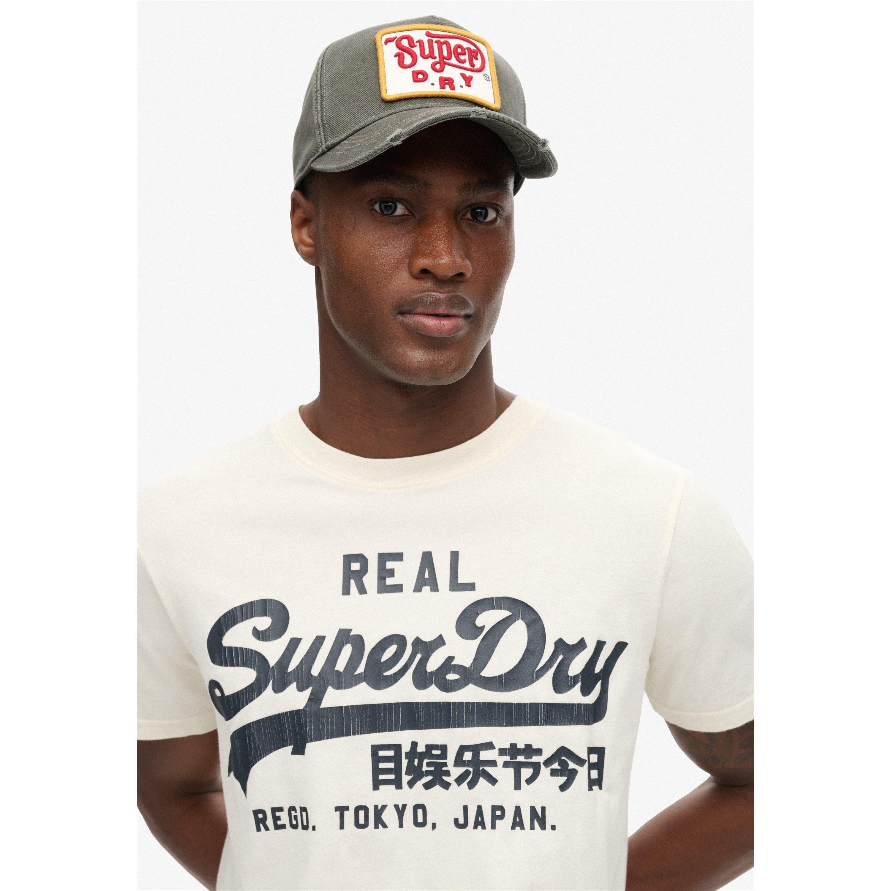 Ecru - Superdry - Vintage Logo T Shirt - 3