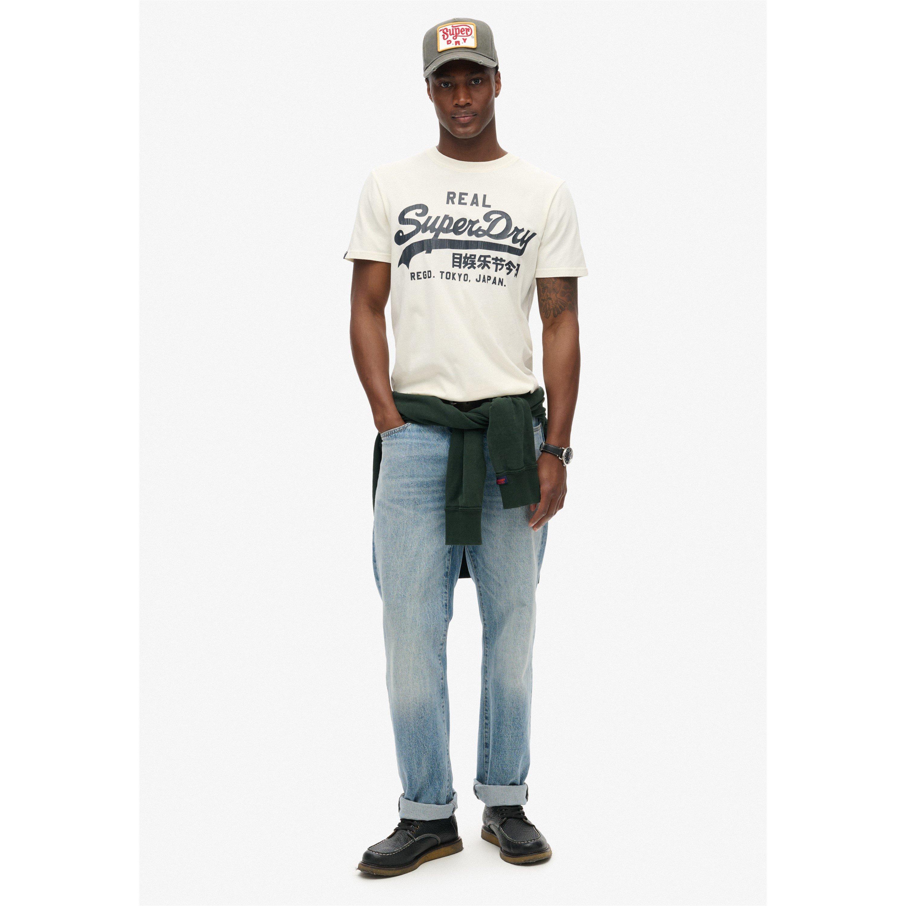 Ecru - Superdry - Vintage Logo T Shirt - 5