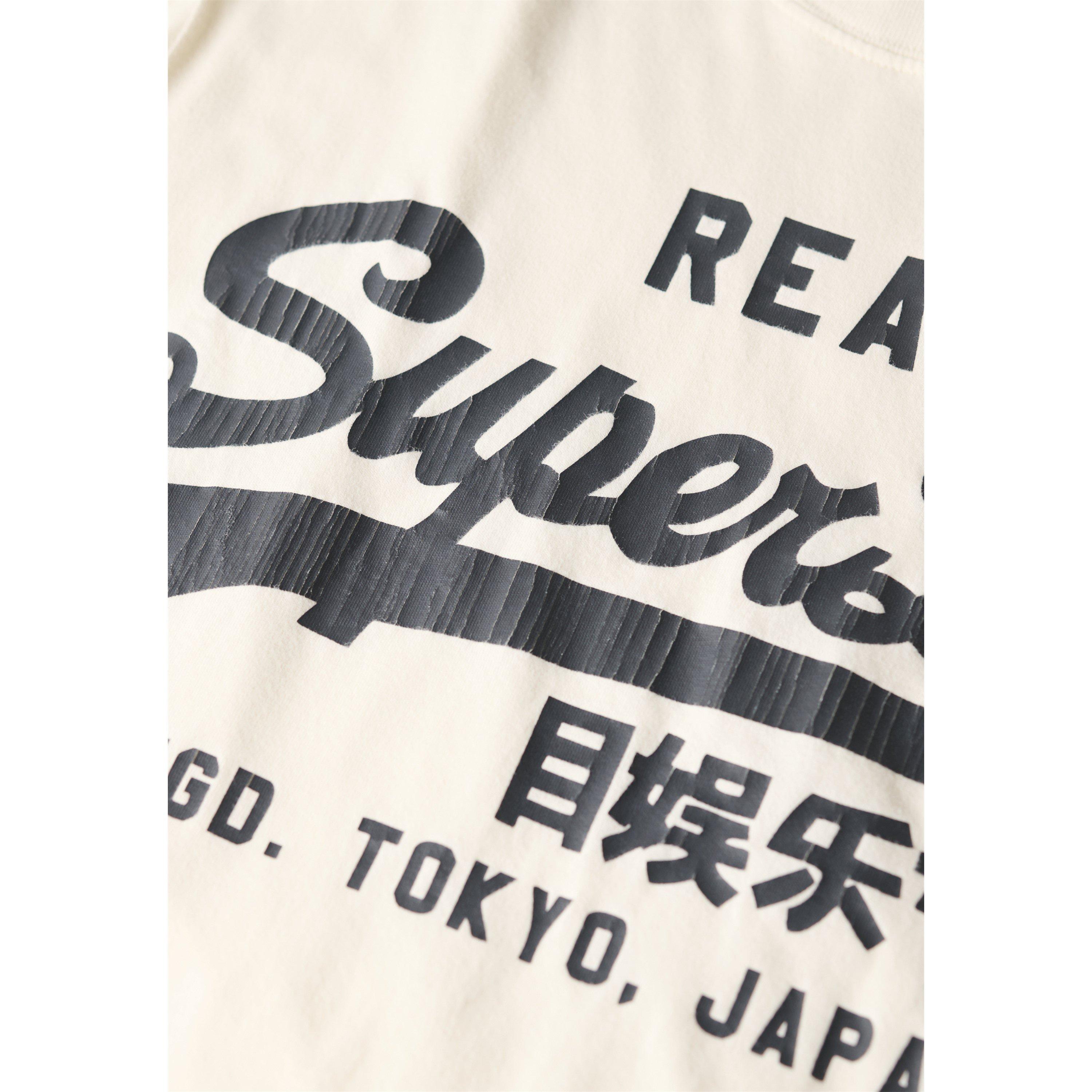 Ecru - Superdry - Vintage Logo T Shirt - 6