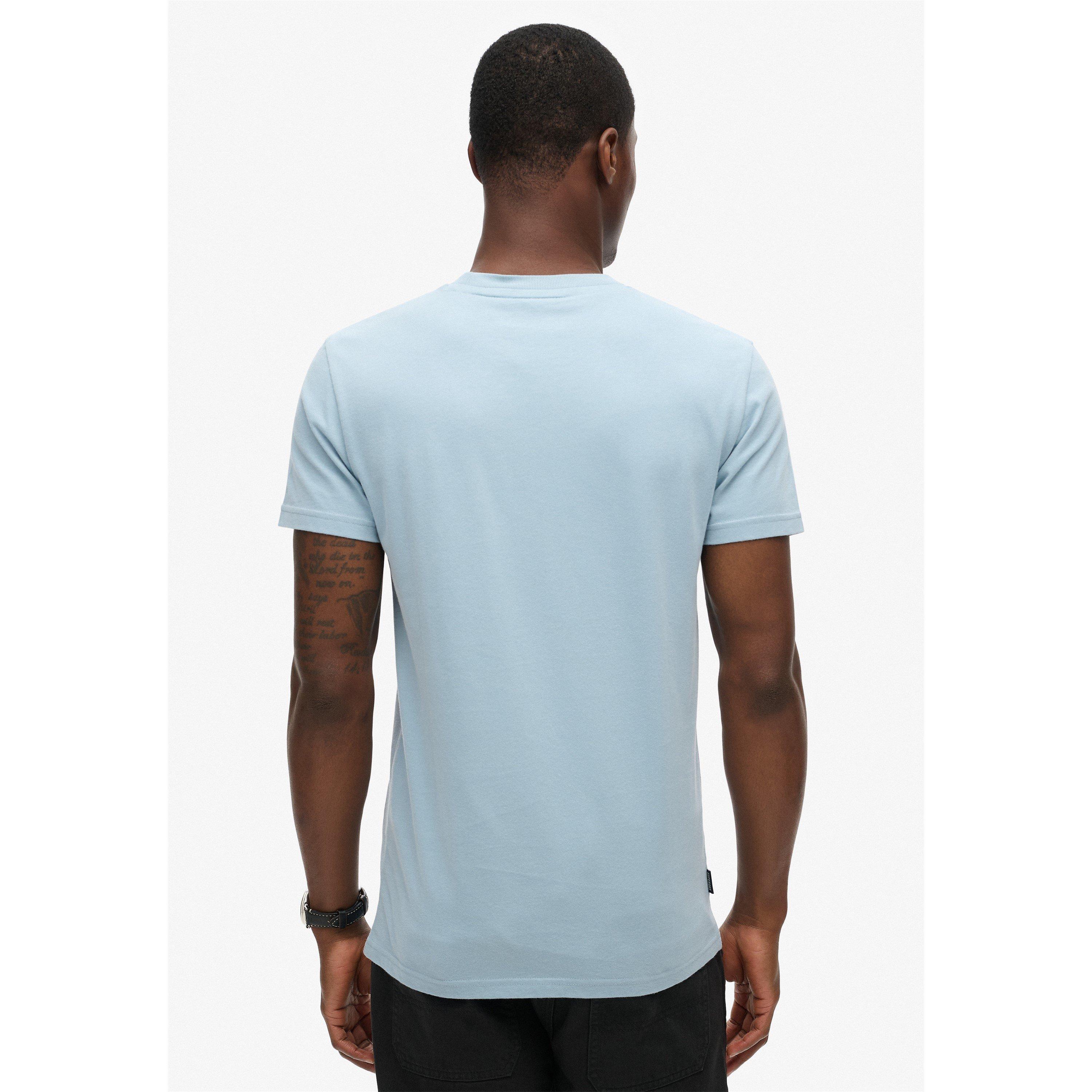 China Blue - Superdry - Small Chest Logo T Shirt - 3