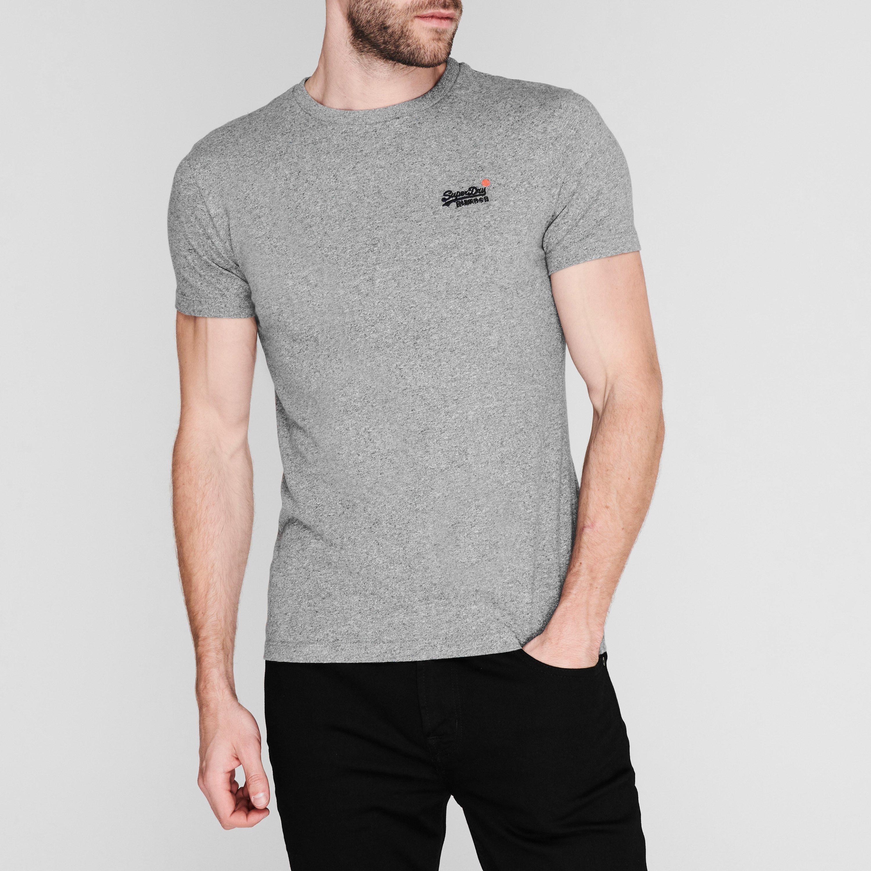 Grey Marl 4HK - Superdry - Small Chest Logo T Shirt - 2