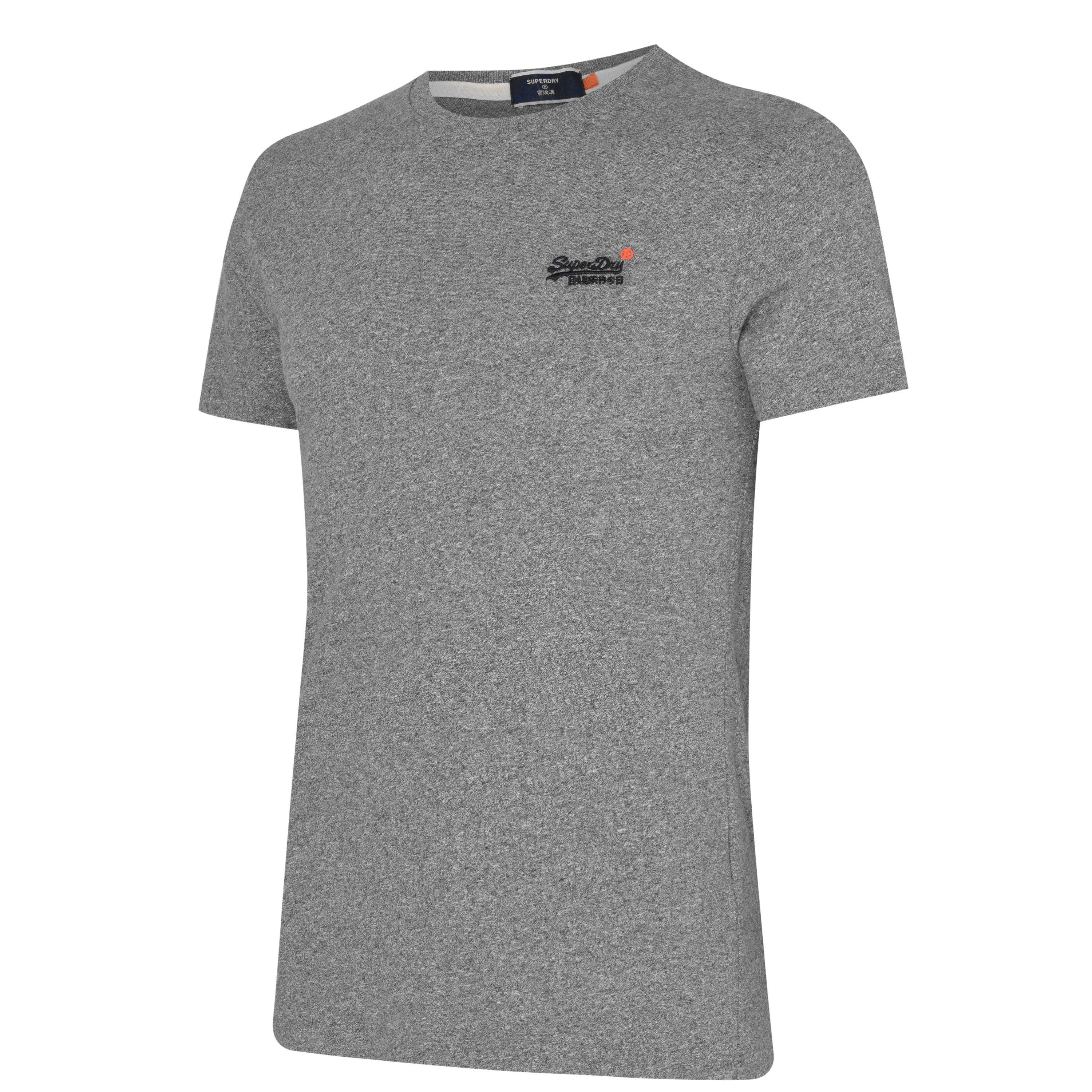Grey Marl 4HK - Superdry - Small Chest Logo T Shirt - 6