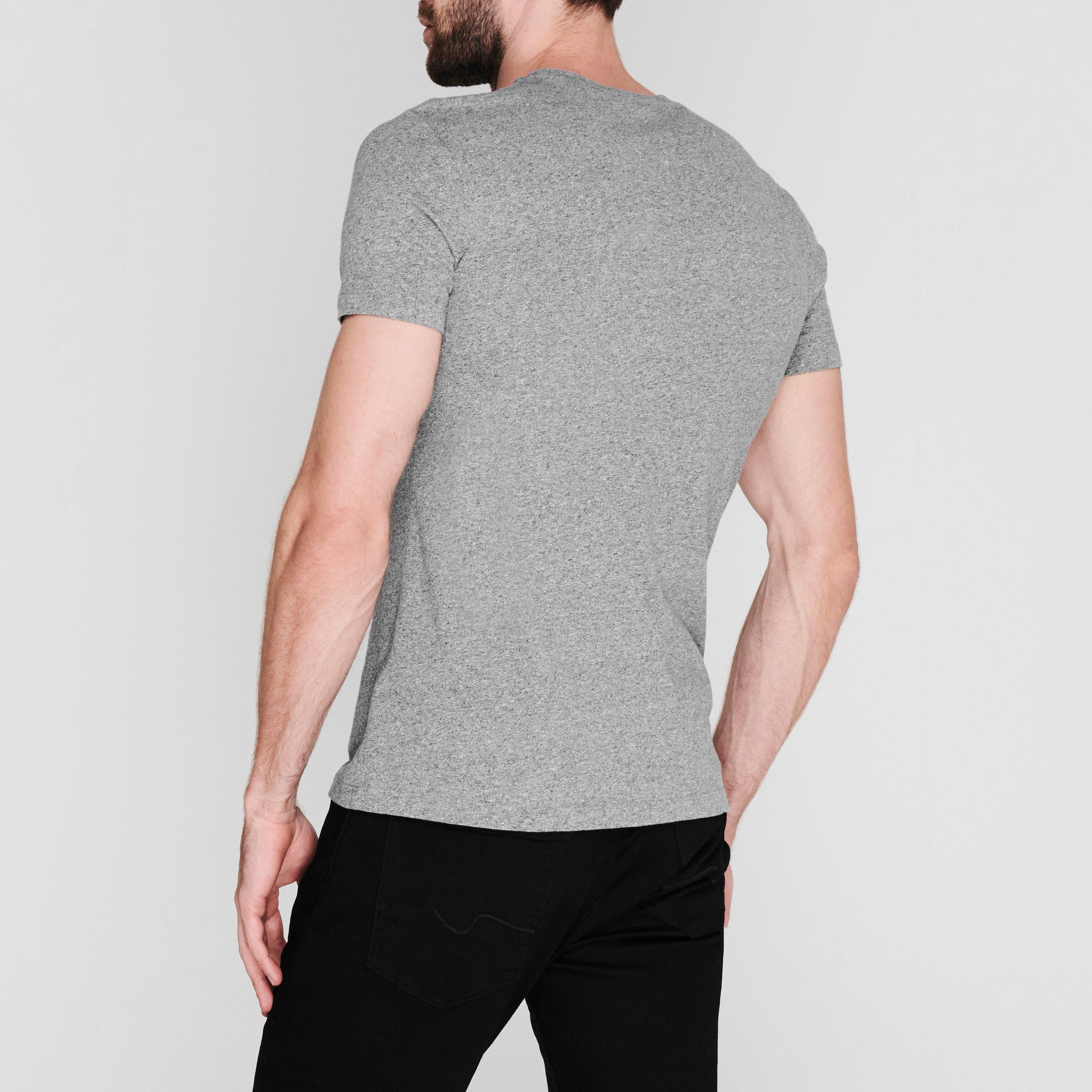 Grey Marl 4HK - Superdry - Small Chest Logo T Shirt - 3