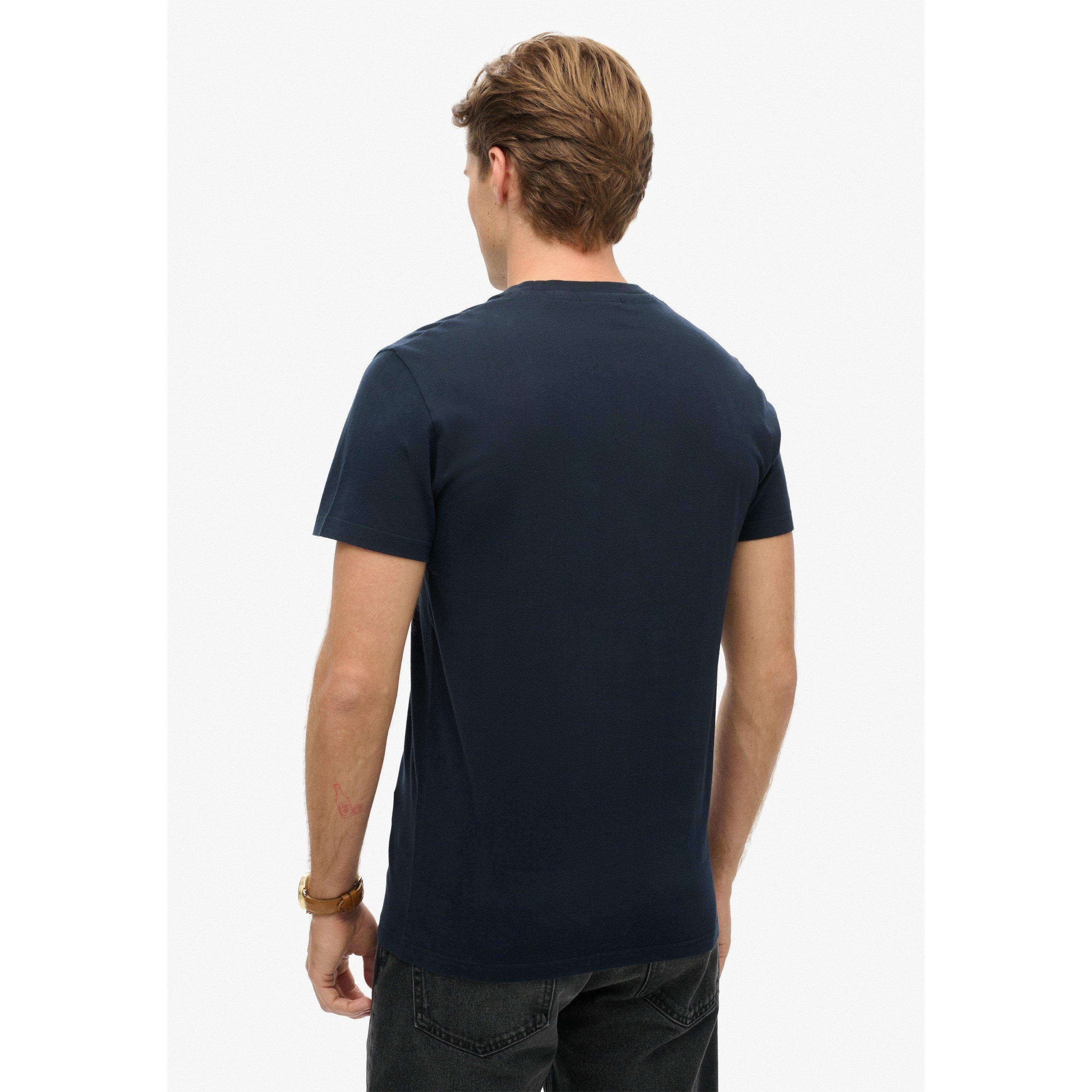 Navy 98T - Superdry - Small Chest Logo T Shirt - 3