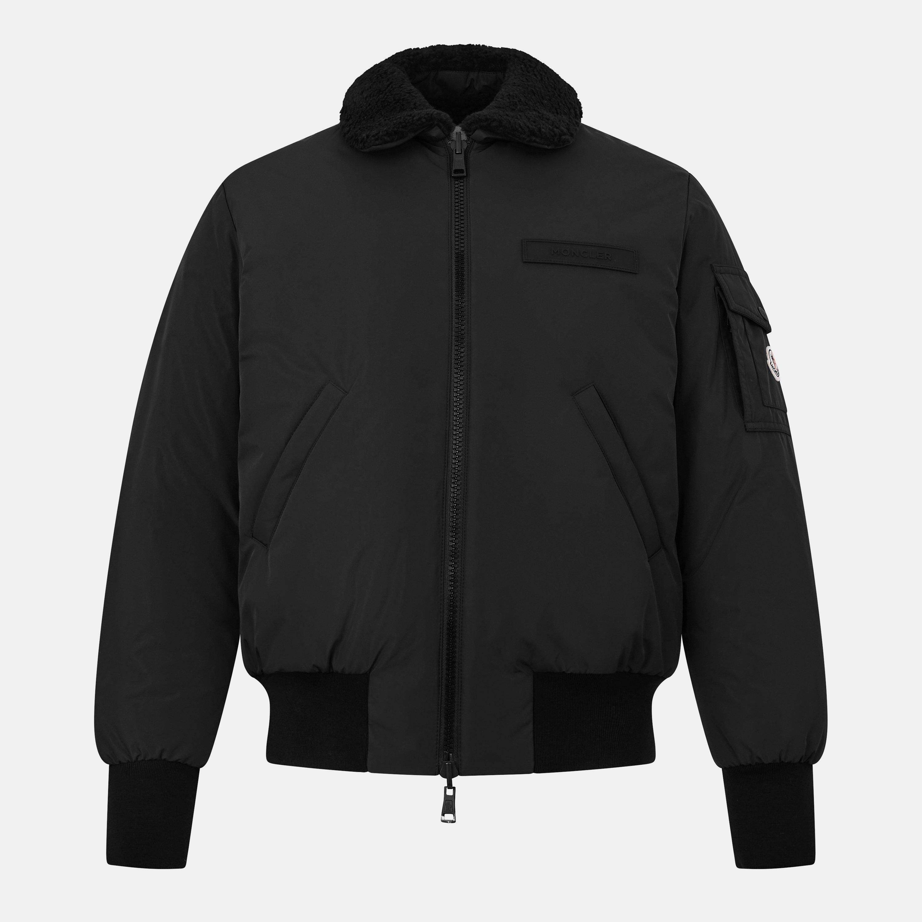Moncler Men's Quilted Down Fill Technical Bomber Jacket - Black 999 - XL