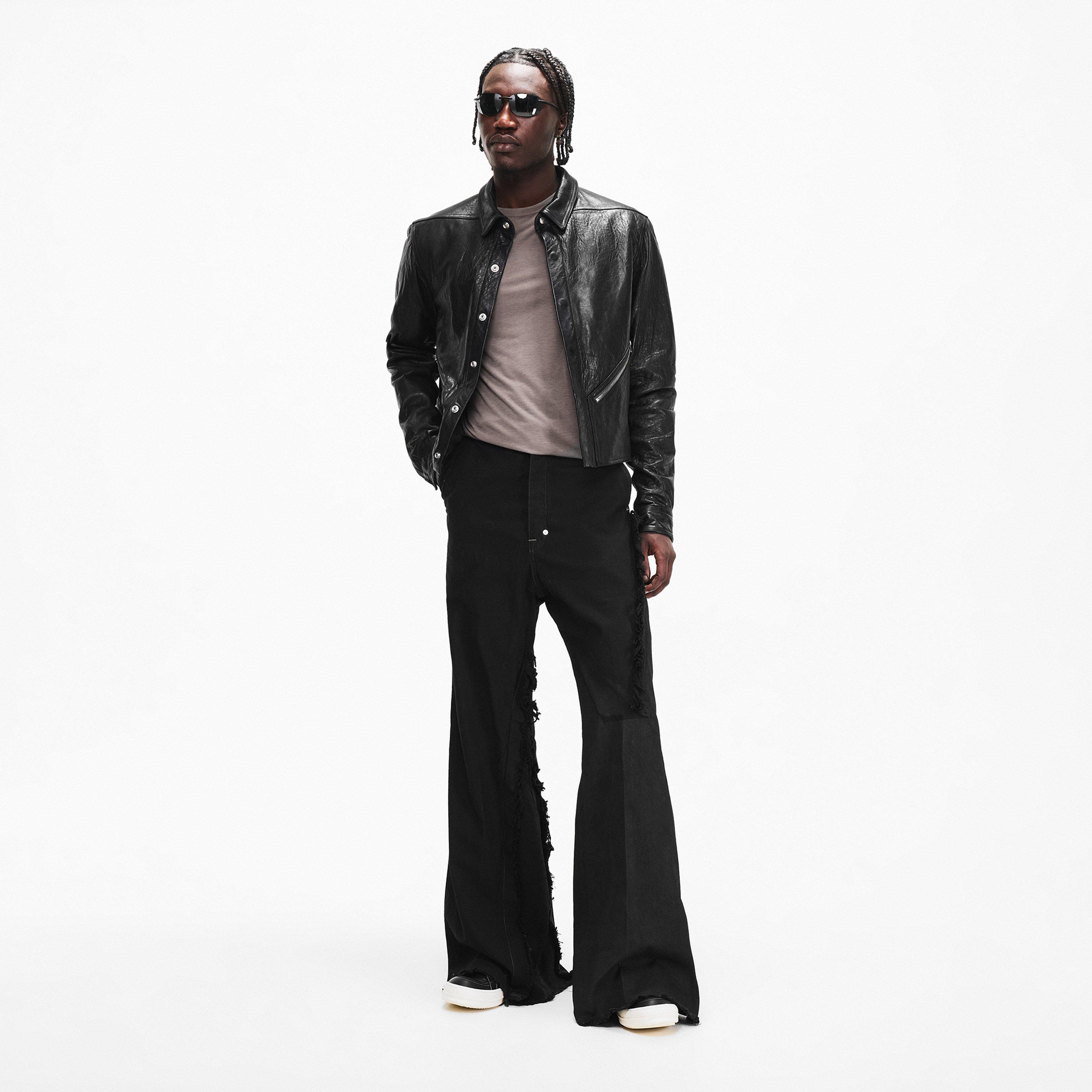 Rick Owens Men's Leather Jacket | Flannels