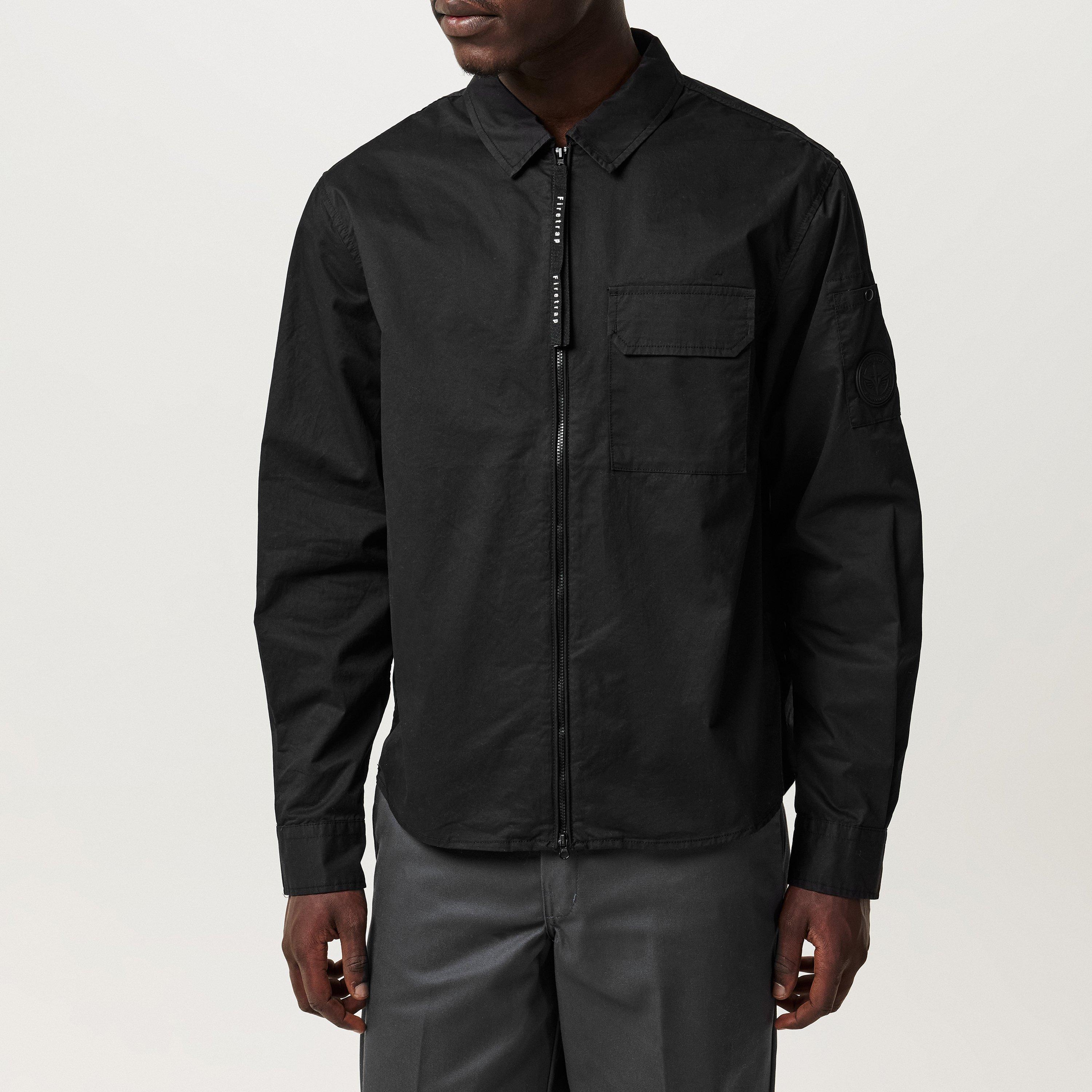 Sort - Firetrap - Firetrap Essential Zip Overshirt - 3