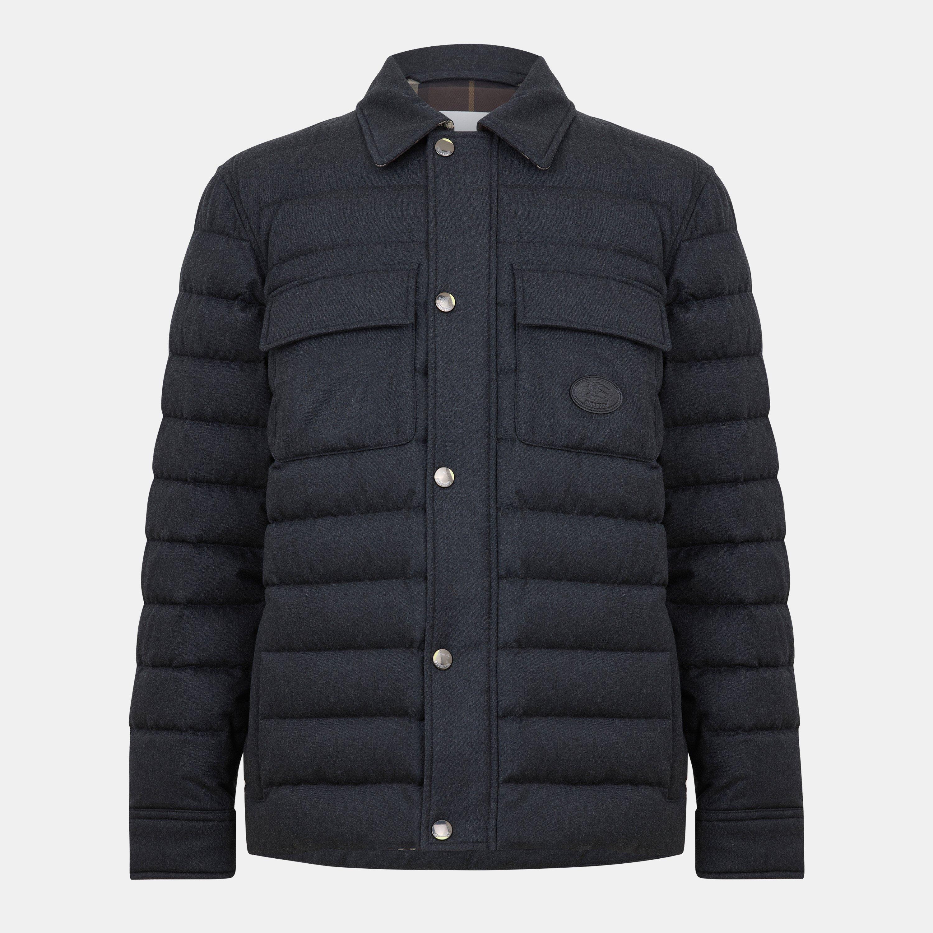 Charcoal - Burberry - Men's Insulated Medium Puffer Jacket - 1