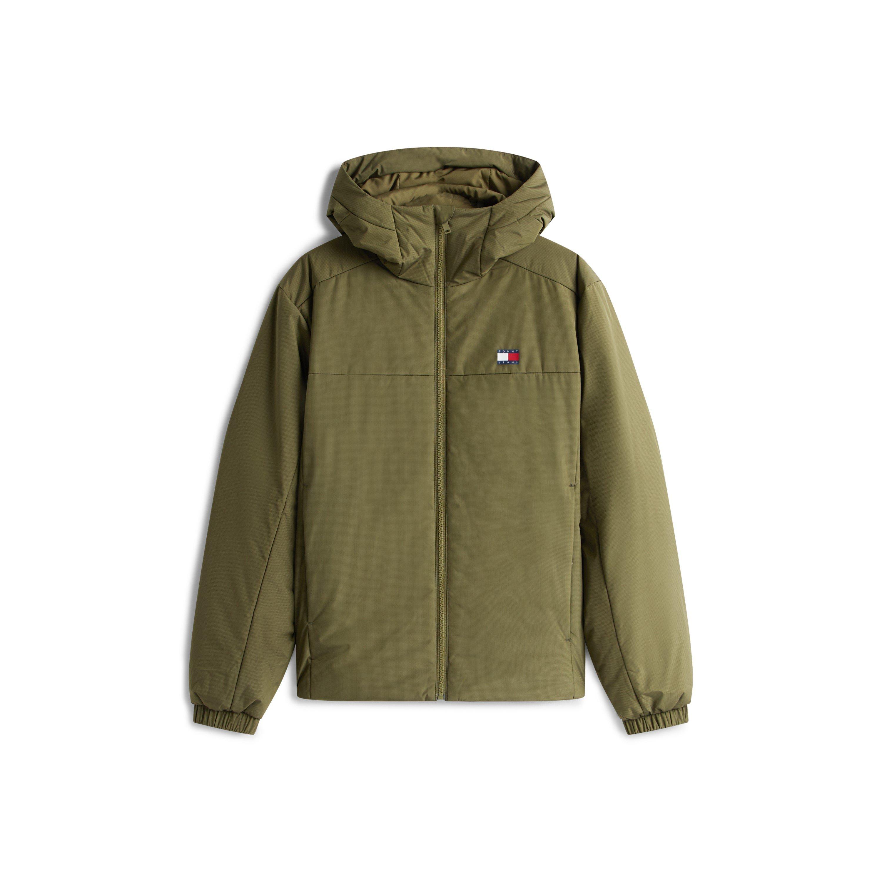 Tommy Jeans Men's Padded Hood Windbreaker - Dark Greenery - 2XL