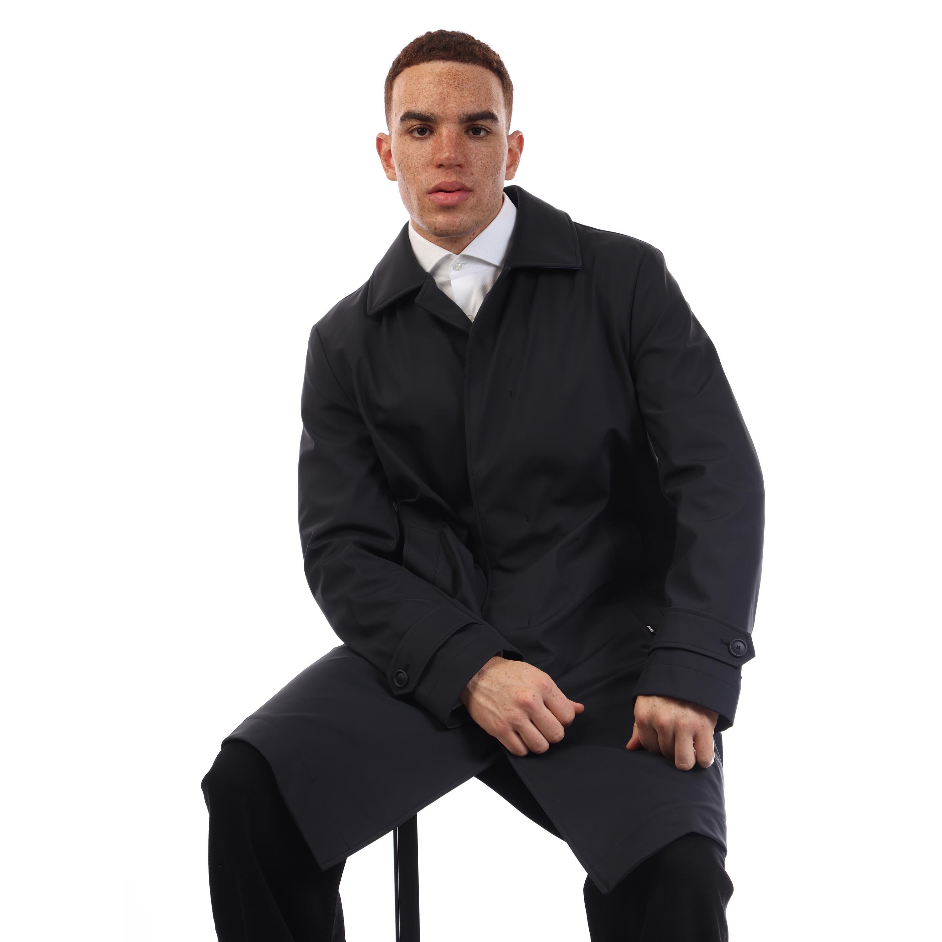 Dark Blue - Boss - P-Cam-J-241f 10249104 01 Overcoat Mens - 4