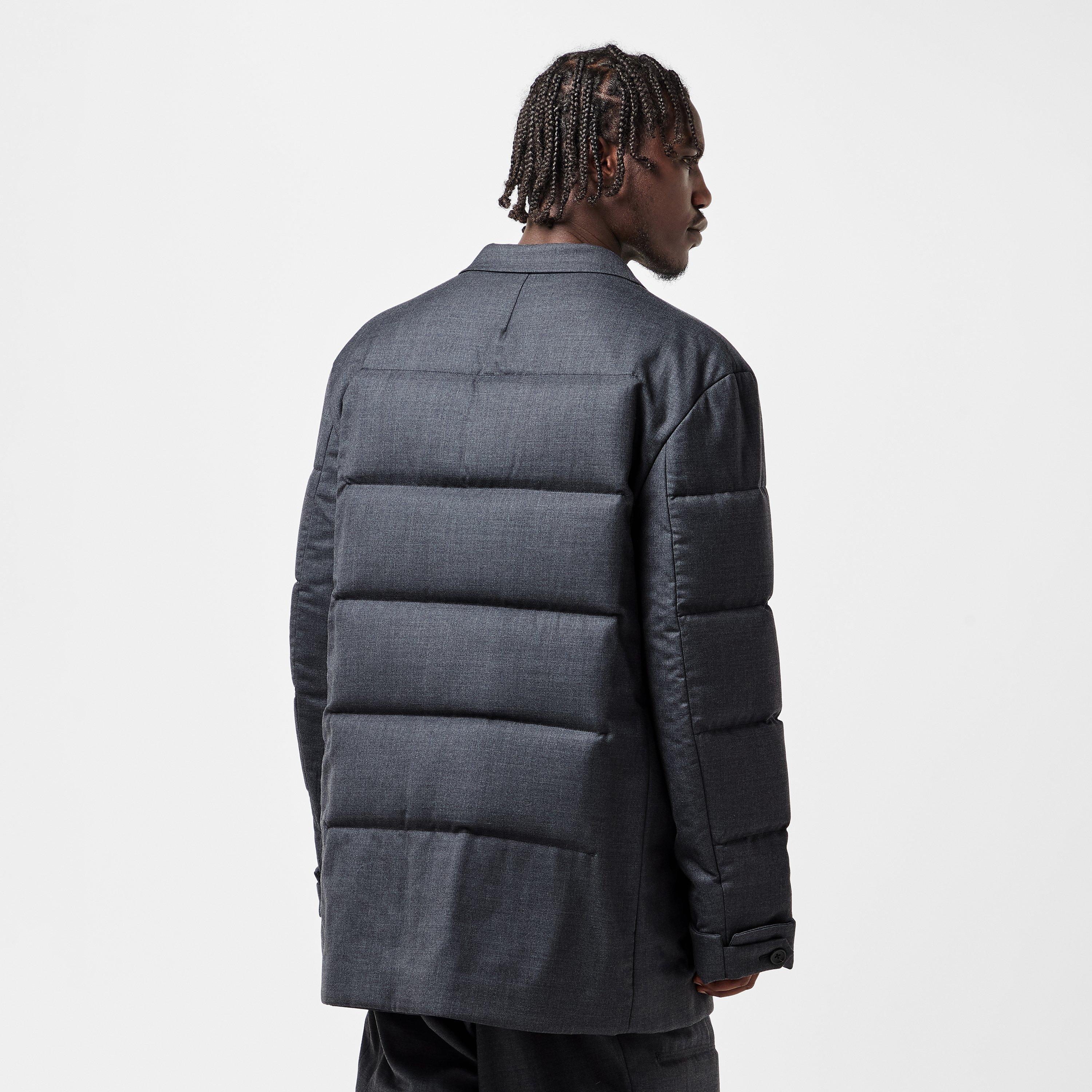 Black - Yohji Yamamoto - Men's Button Padded Quilted Jacket - 4