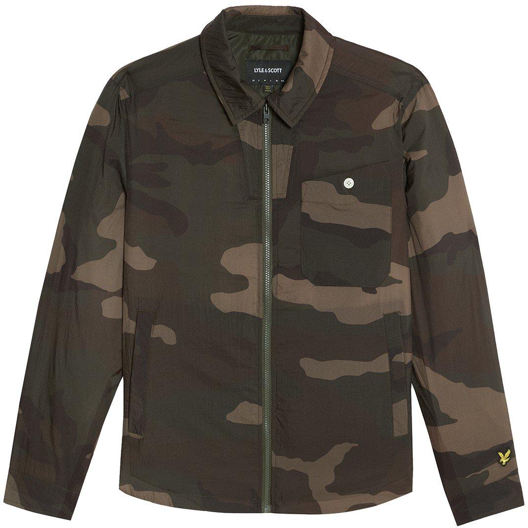 Grey Taupe X865 - Lyle and Scott - Men's Camo Overshirt - 1