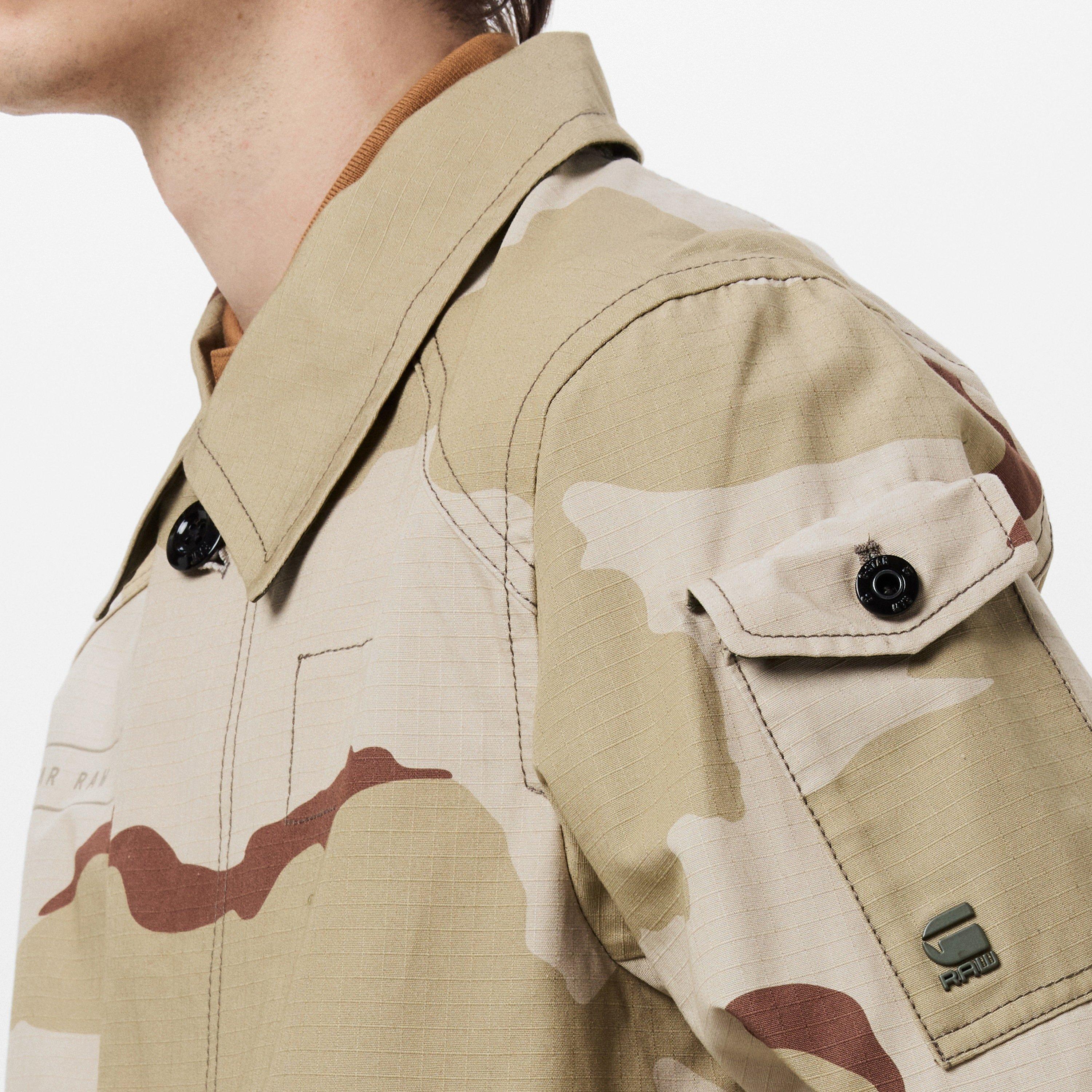 Dk Brick - G Star - Men's Trench Camo Long Sleeve Bomber Jacket - 5