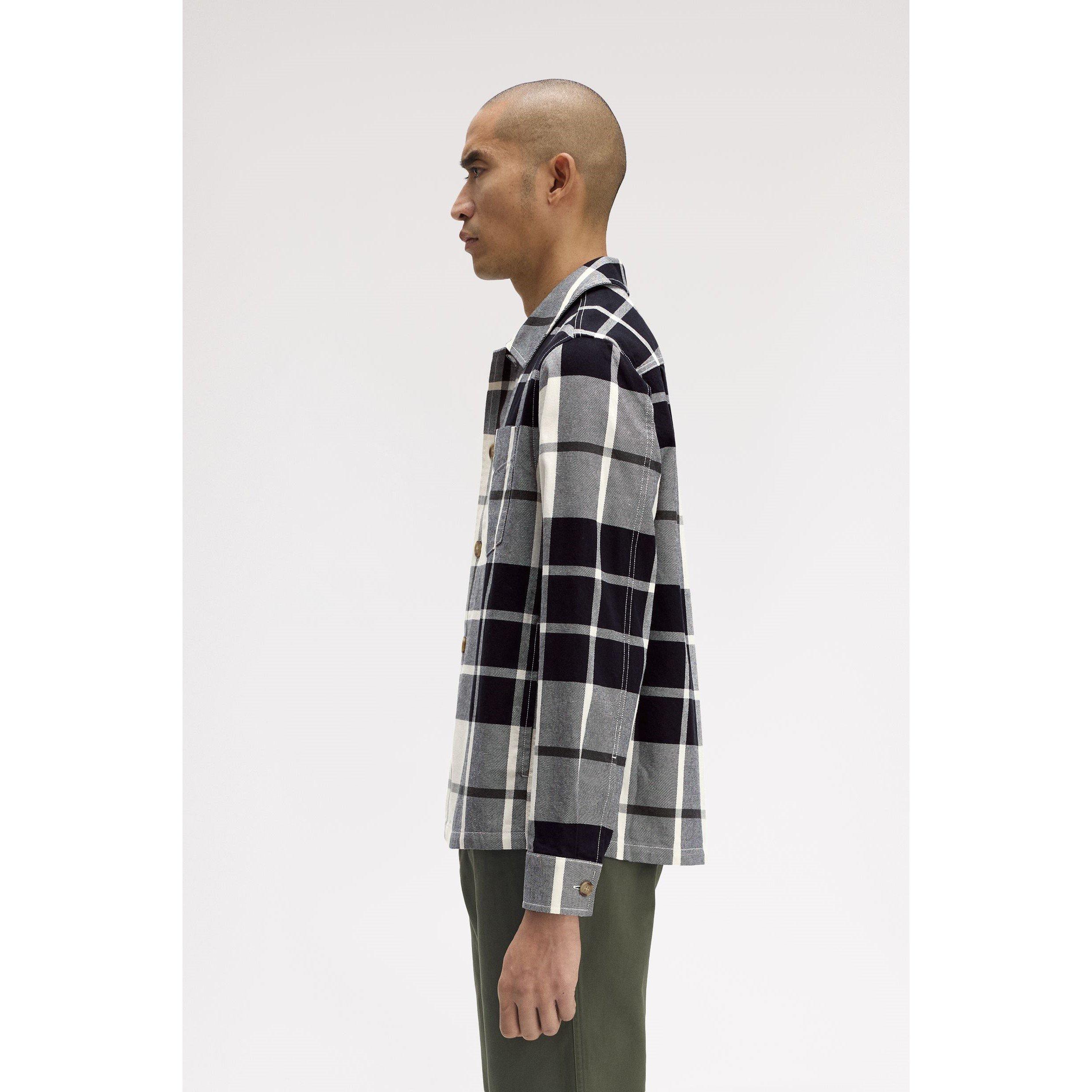 Ecru 560 - Fred Perry - Men's Tartan Twill Overshirt - 4