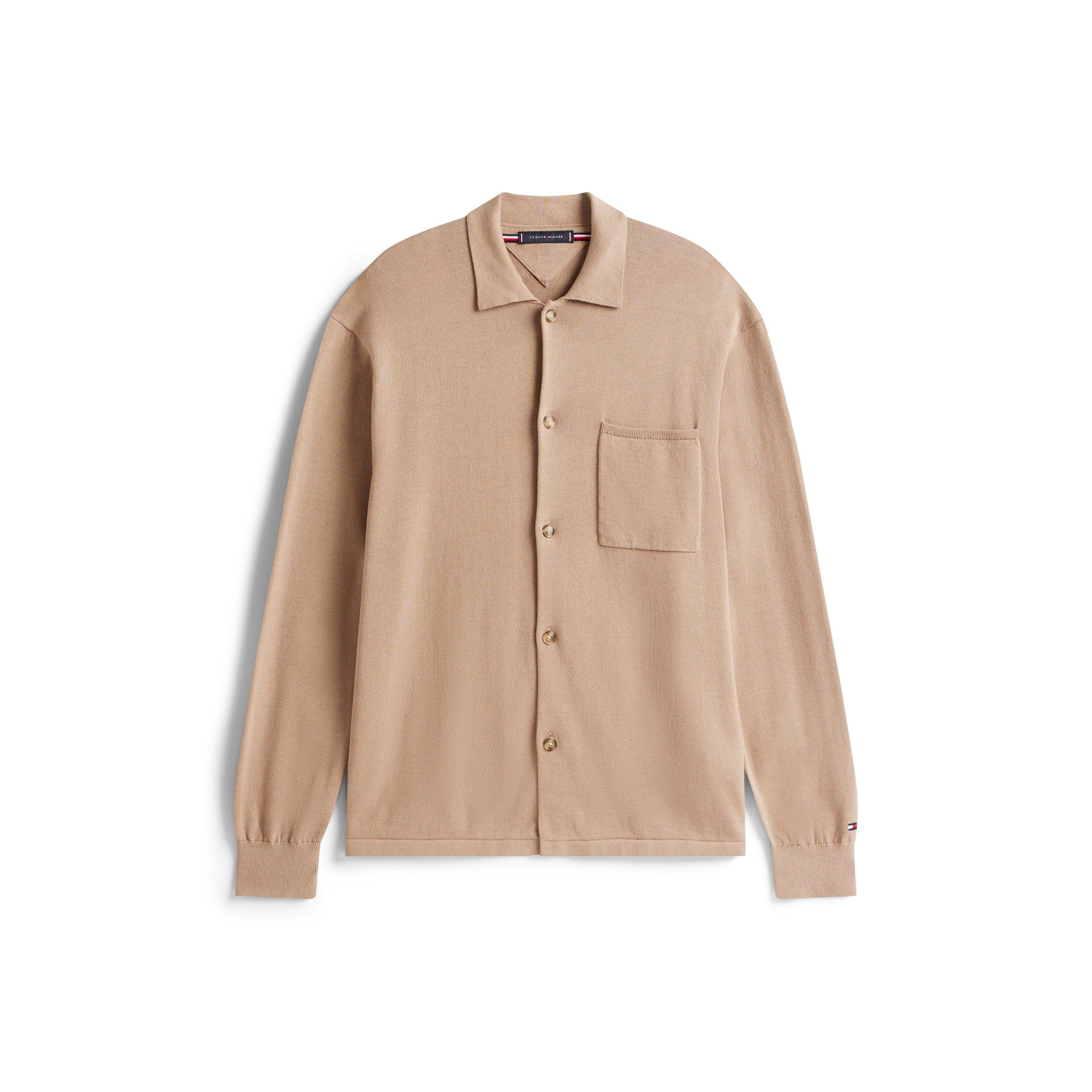 Coast Taupe AFE - Tommy Hilfiger - Men's Cotton Button-Front Overshirt - 1