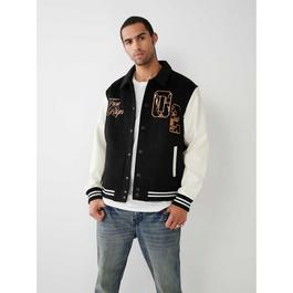 True Religion TR Varsity Jacket Mens