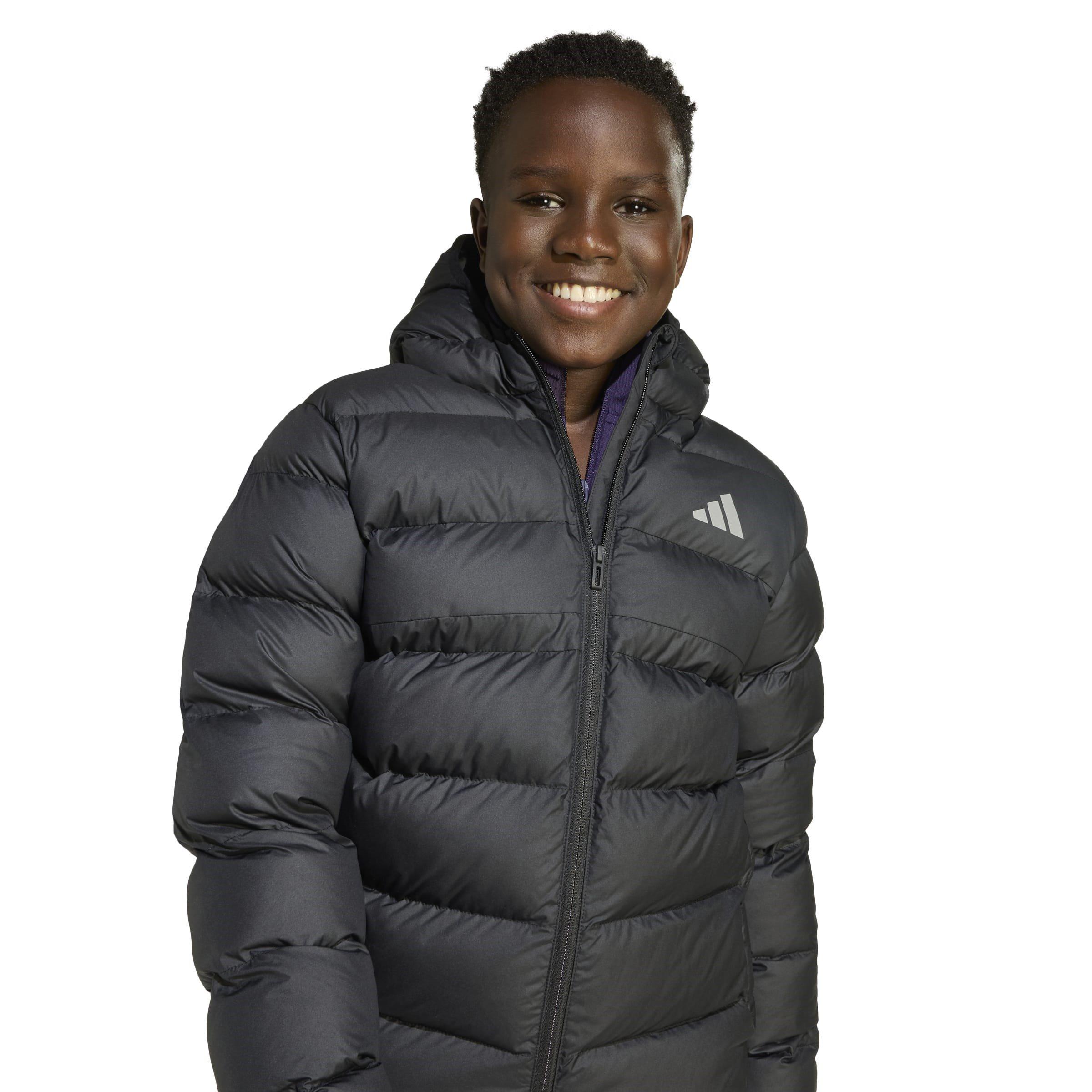 Triple Black - adidas - Kids Synthetic Down Water-Repellent CLIMAWARM Puffer Jacket - 6