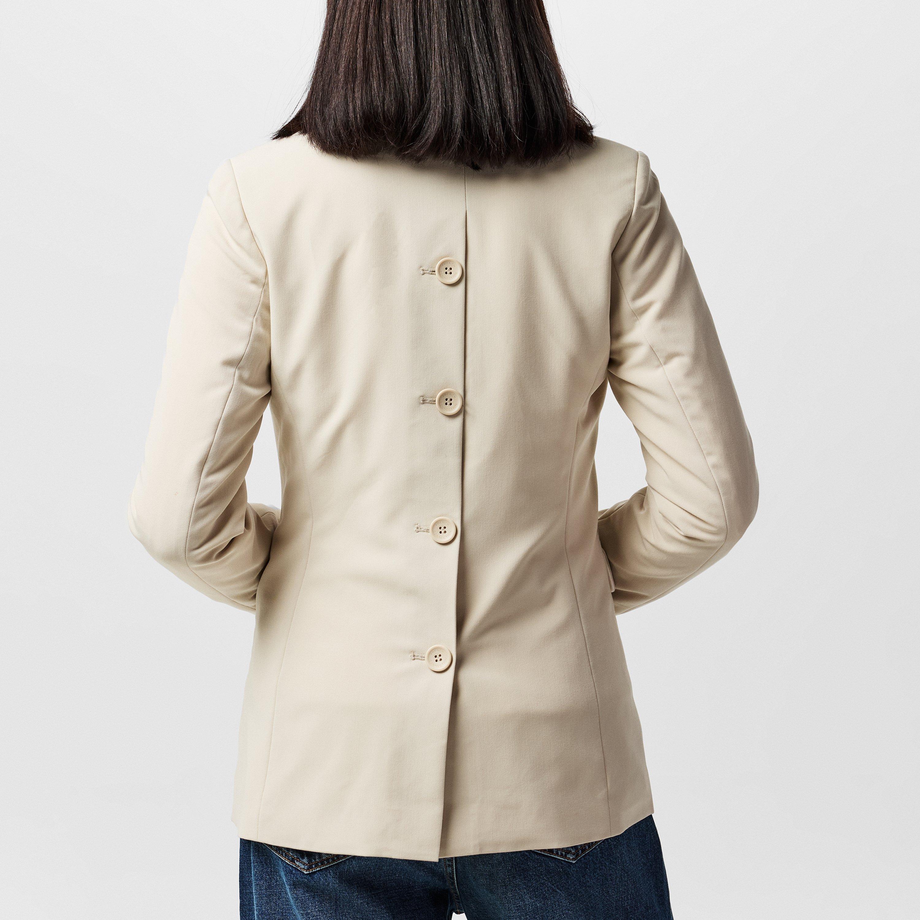 23-Oyster Gray - French Connection - Women's Everly Tailored Blazer - 3