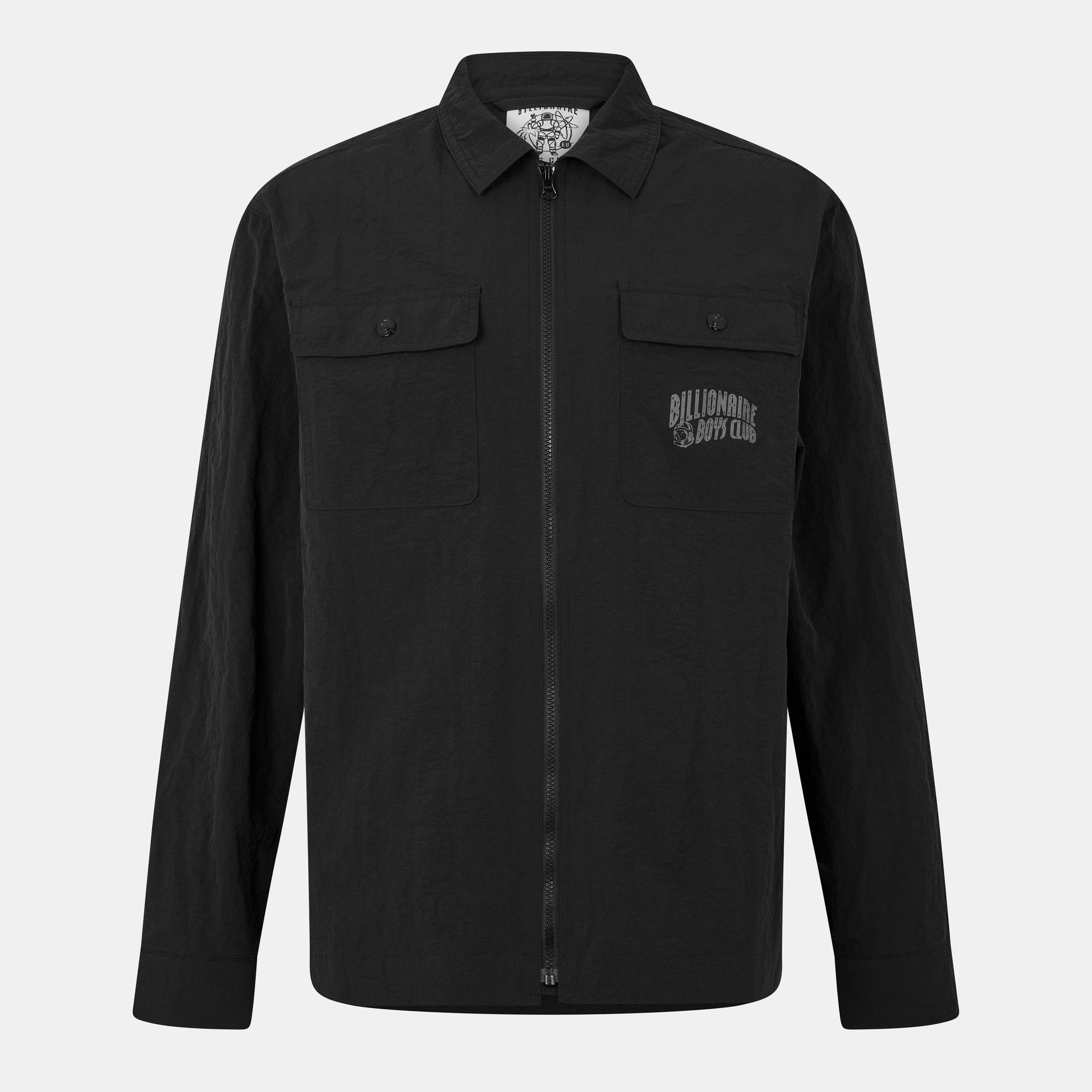 Billionaire Boys Club  Arch Logo Long Sleeve Overshirt - Black - Large