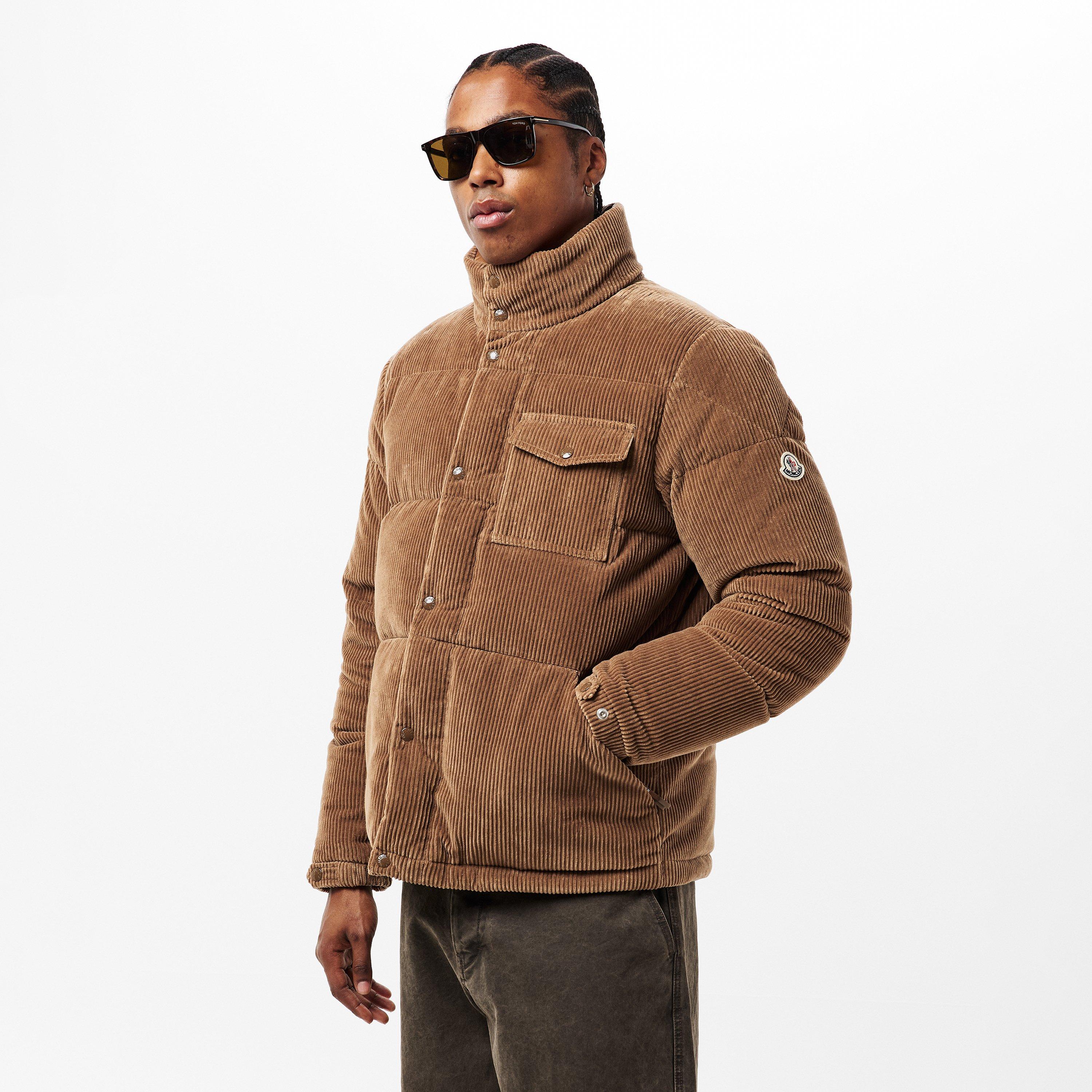 Brown 26I - Moncler - Men's Cord Textured Medium Puffer Jacket - 3