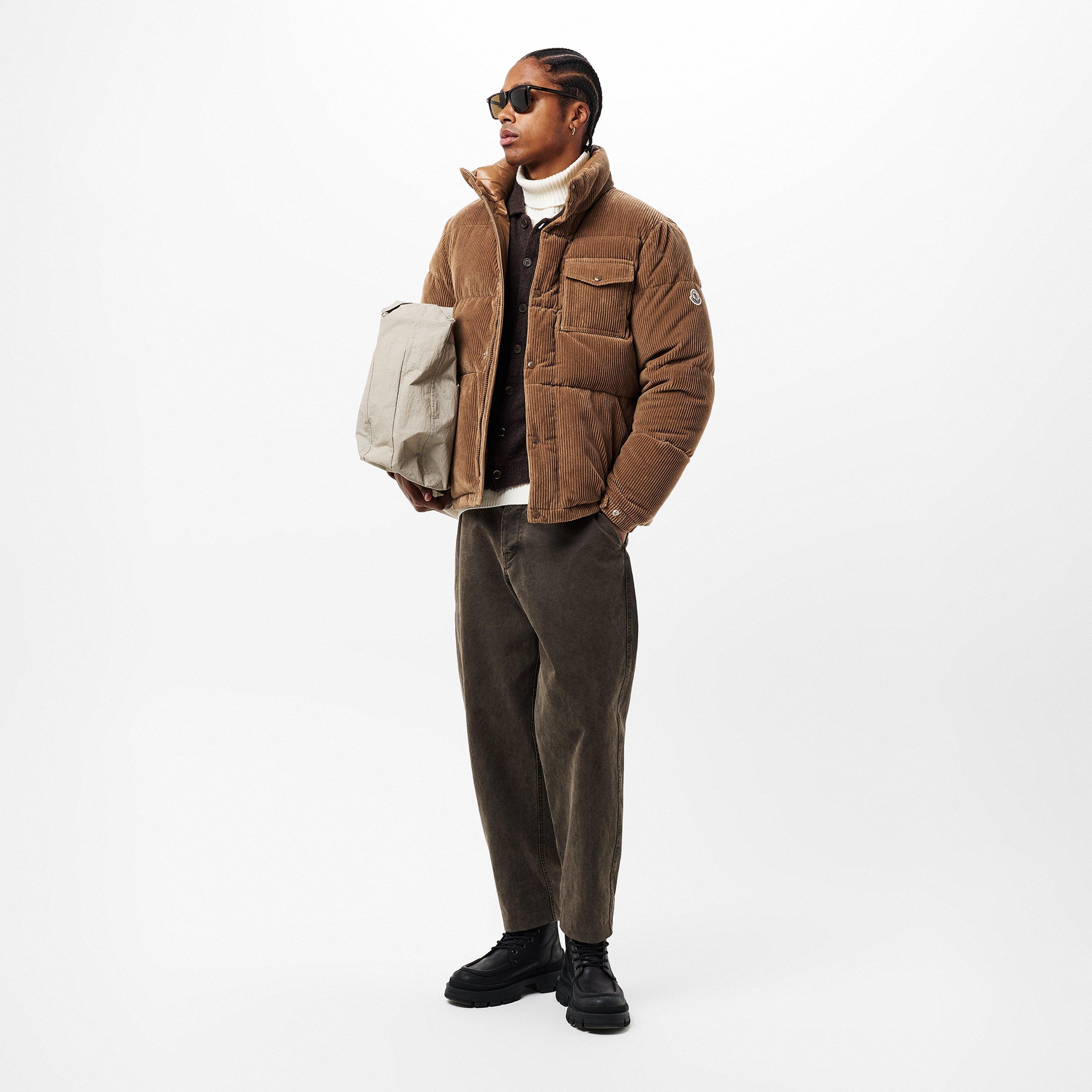 Brown 26I - Moncler - Men's Cord Textured Medium Puffer Jacket - 6