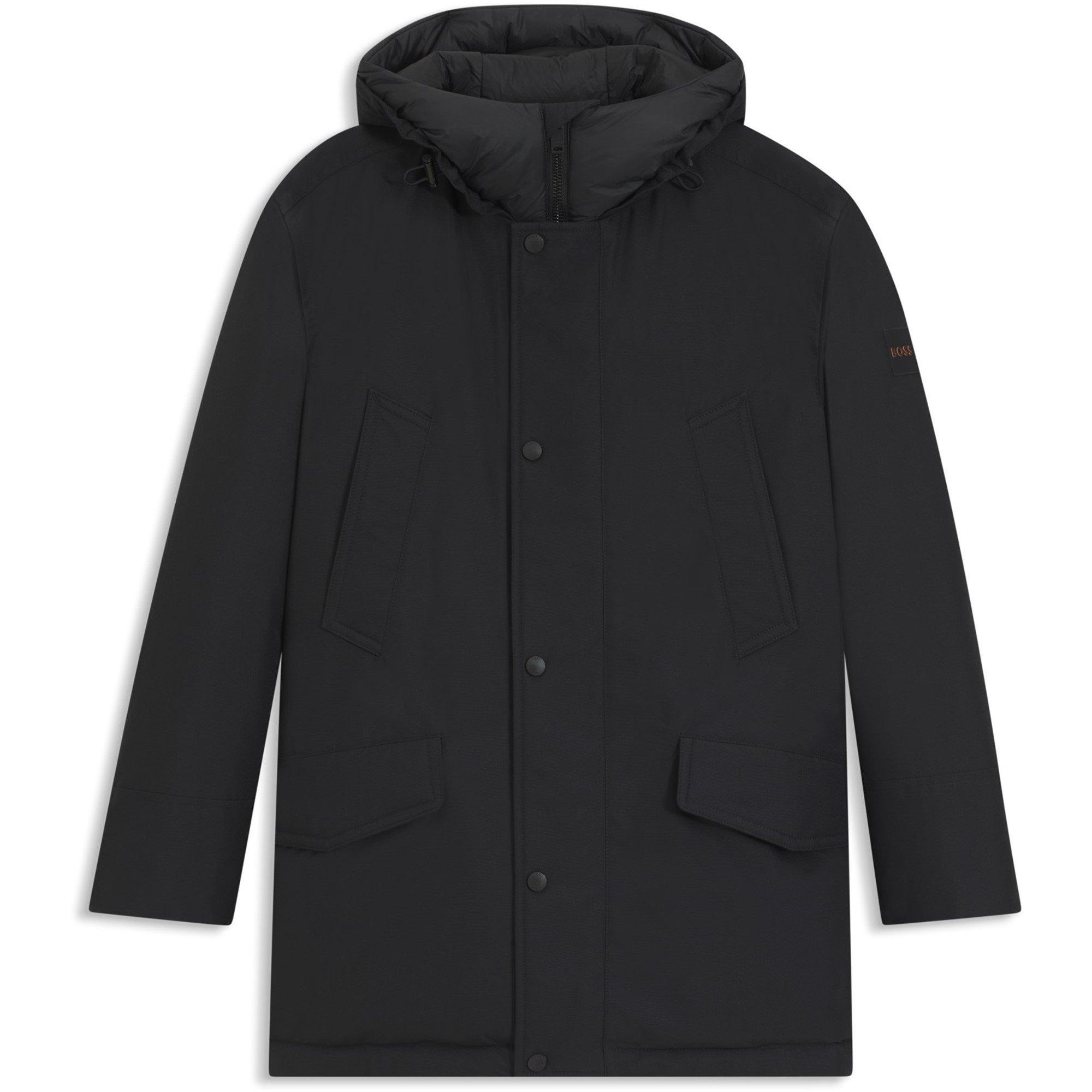 Boss Men's Osias Water Repellent Insulated Relaxed Fit Parka - Black 001 - XL