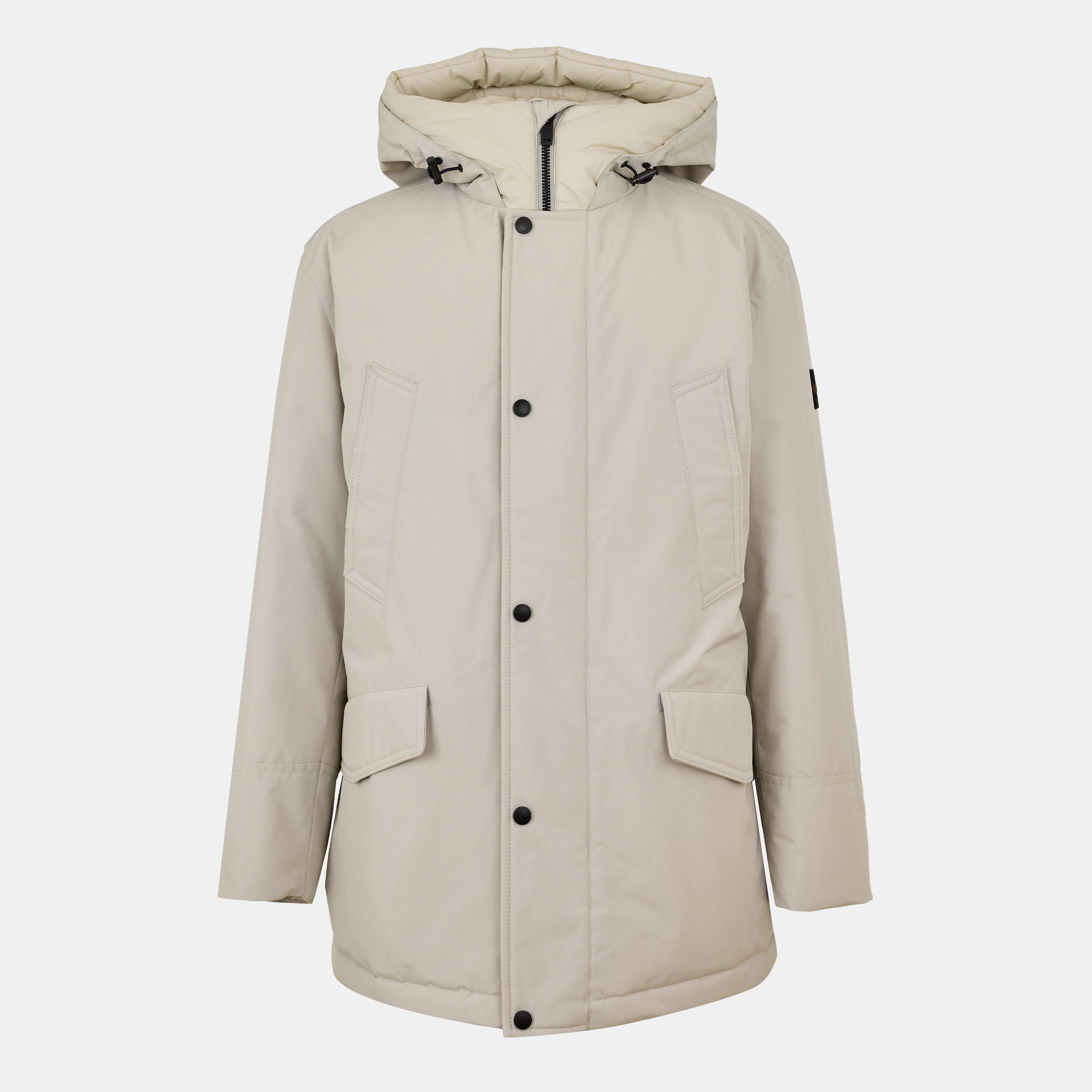Boss Men's Osias Water Repellent Insulated Relaxed Fit Parka - Light Beige 271 - M