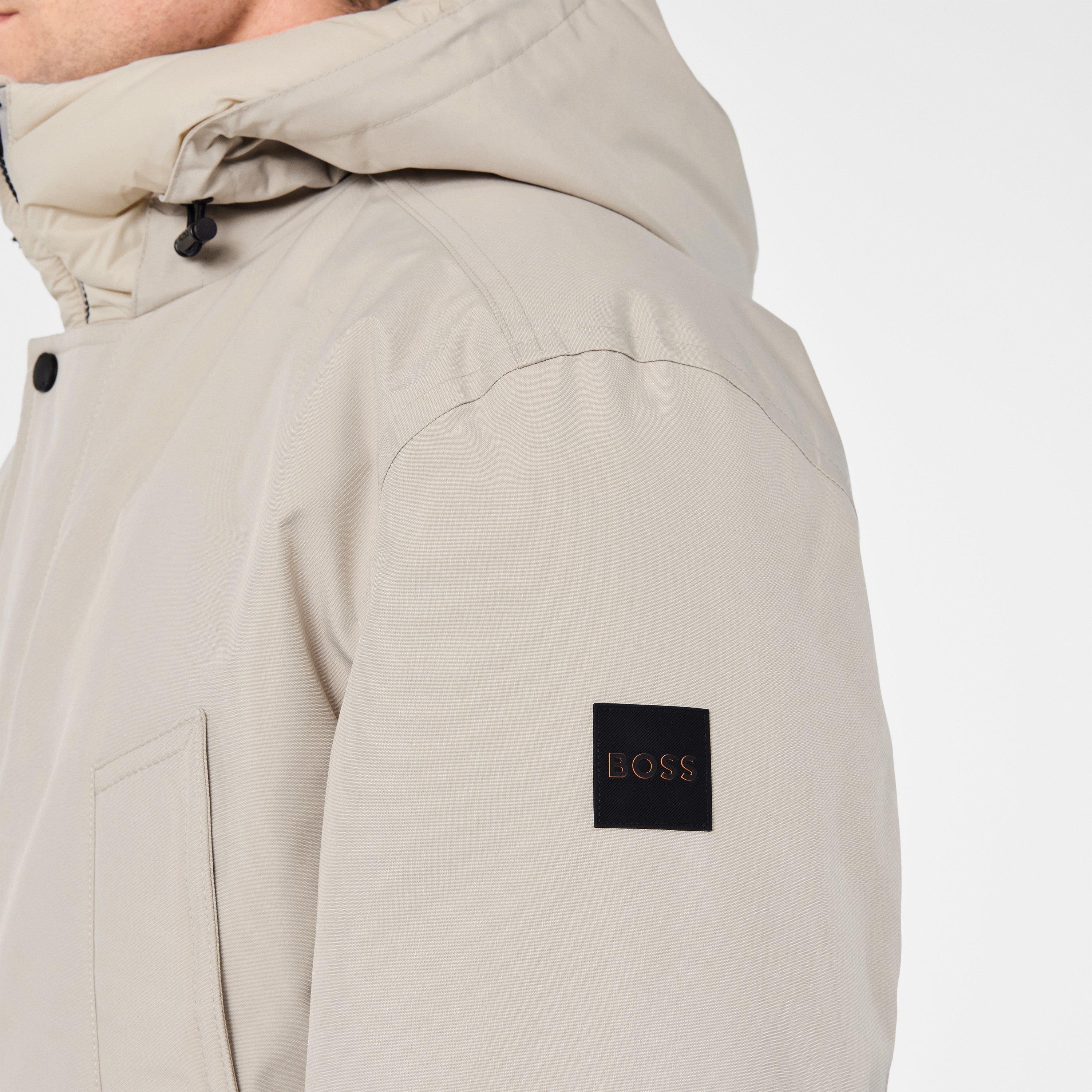 Light Beige 271 - Boss - Men's Osias Water Repellent Insulated Relaxed Fit Parka - 5