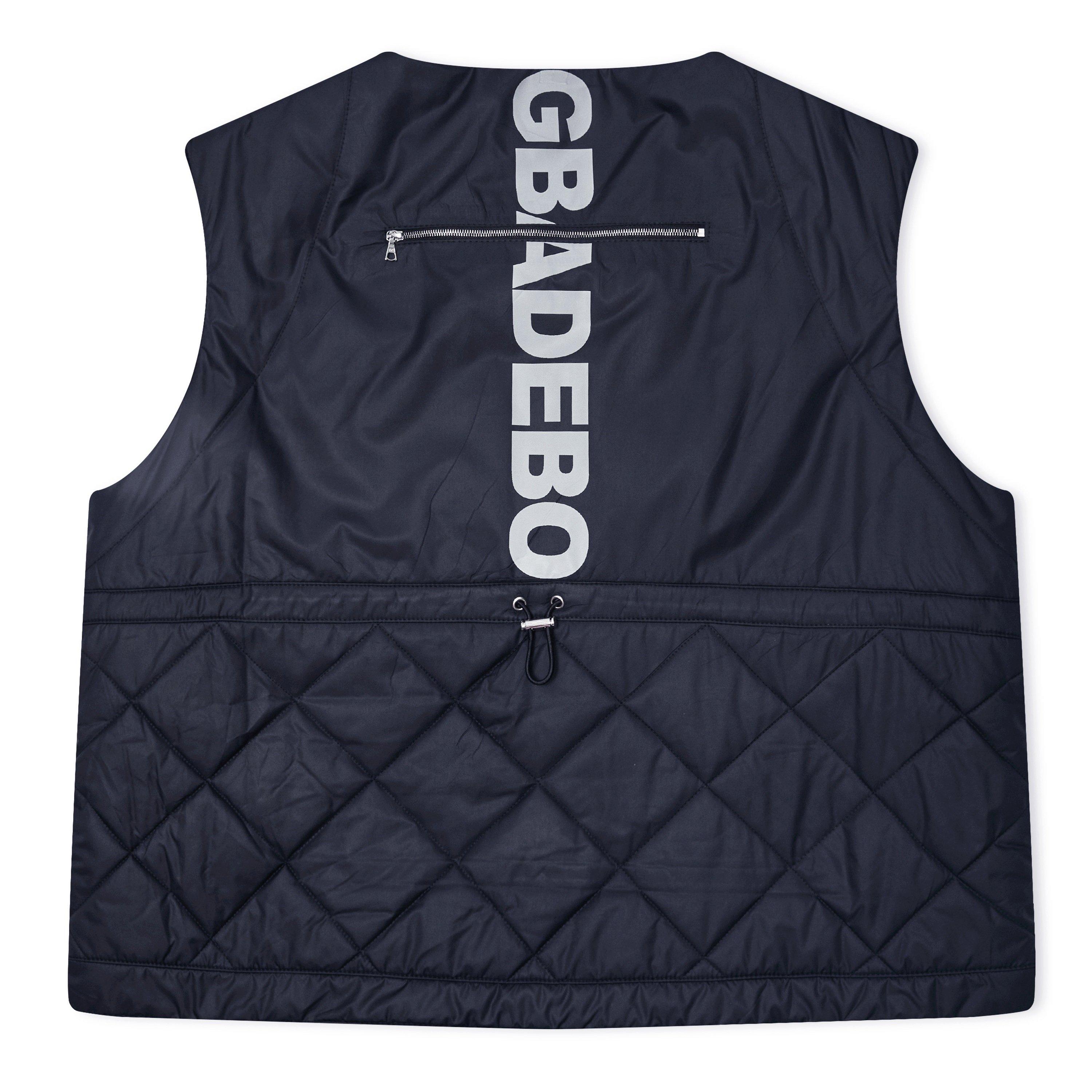 Blue - Gbadebo - Men's Utility Vest Reversible Quilted Oversized Fit Gilet - 2