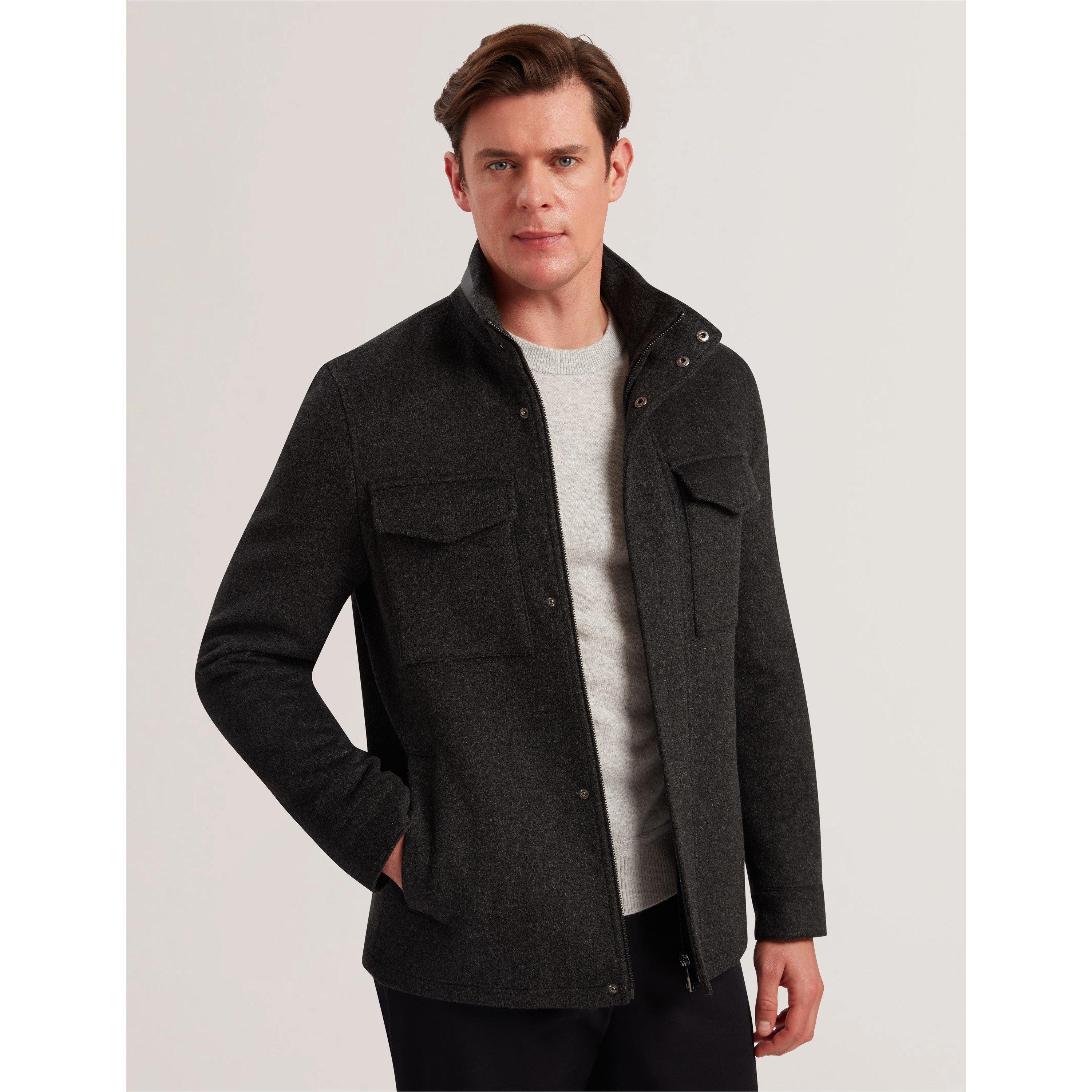 Charcoal - Ted Baker - Ted Funnel Neck Jkt Sn54 - 3