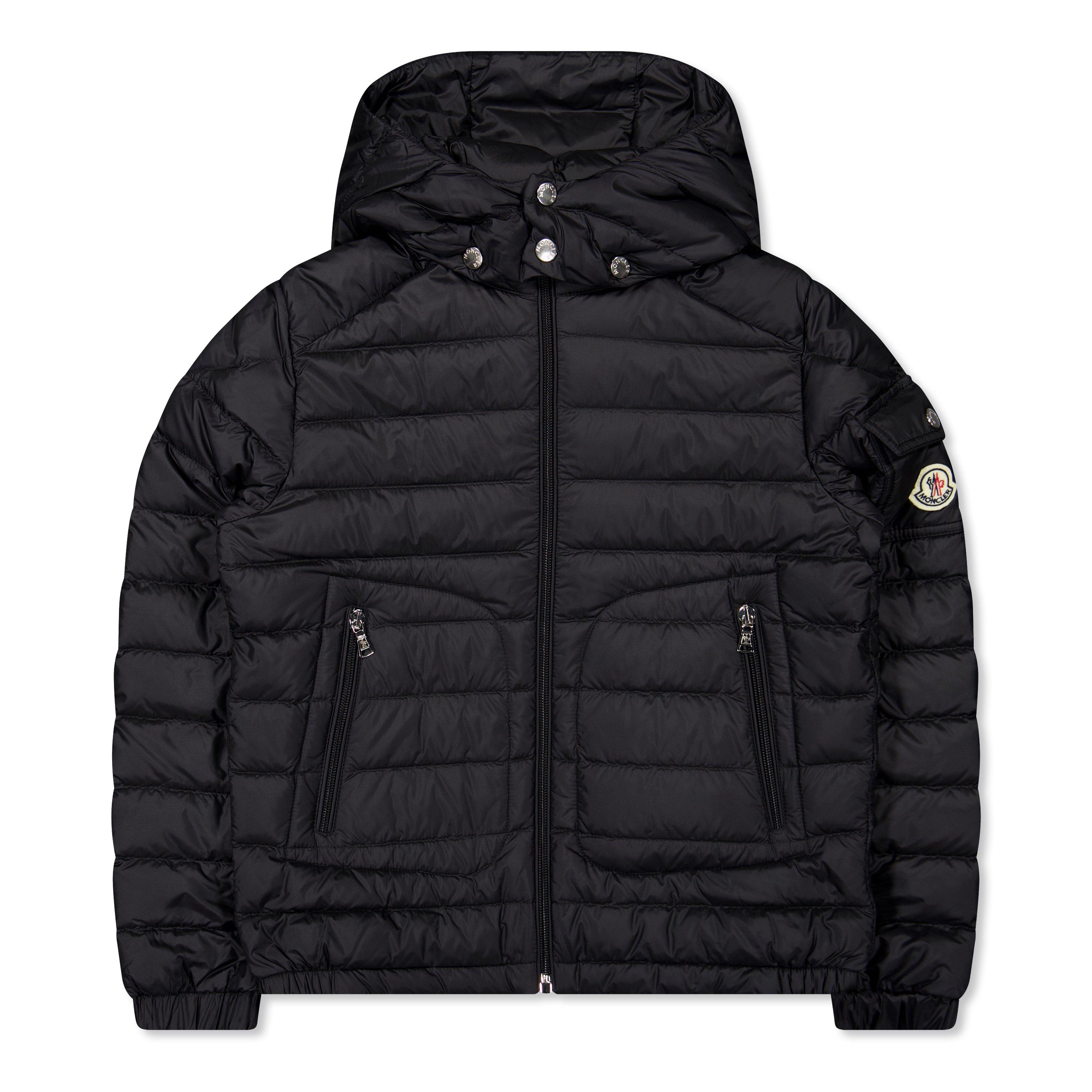 Black 999 - Moncler - Kids' Lauros Goose Down Detachable Hood Long Sleeve Short Puffer Jacket - 1