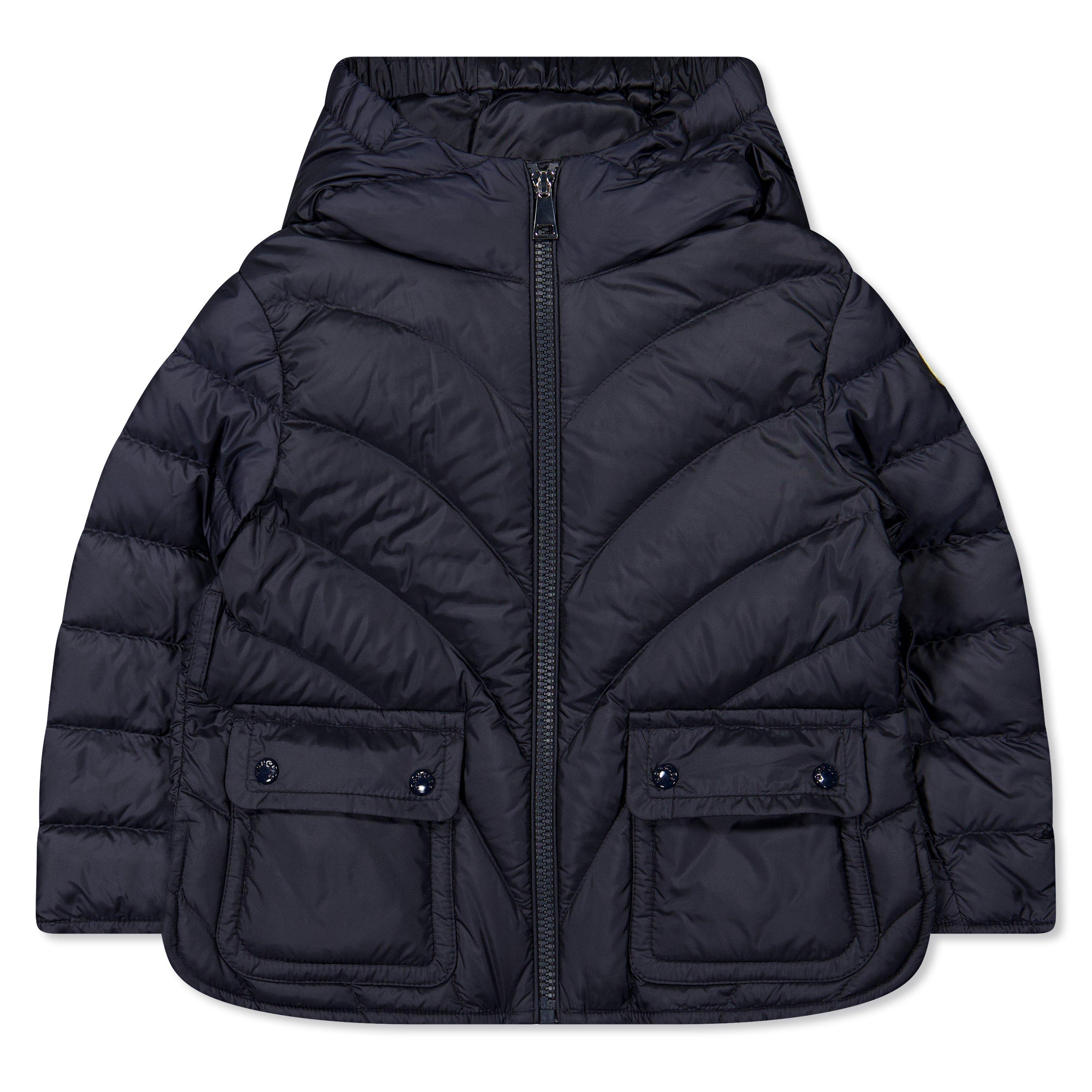 Moncler Kids' Argenno Down-Filled Long Sleeve Short Puffer Jacket - Navy 778 - Size 10Y