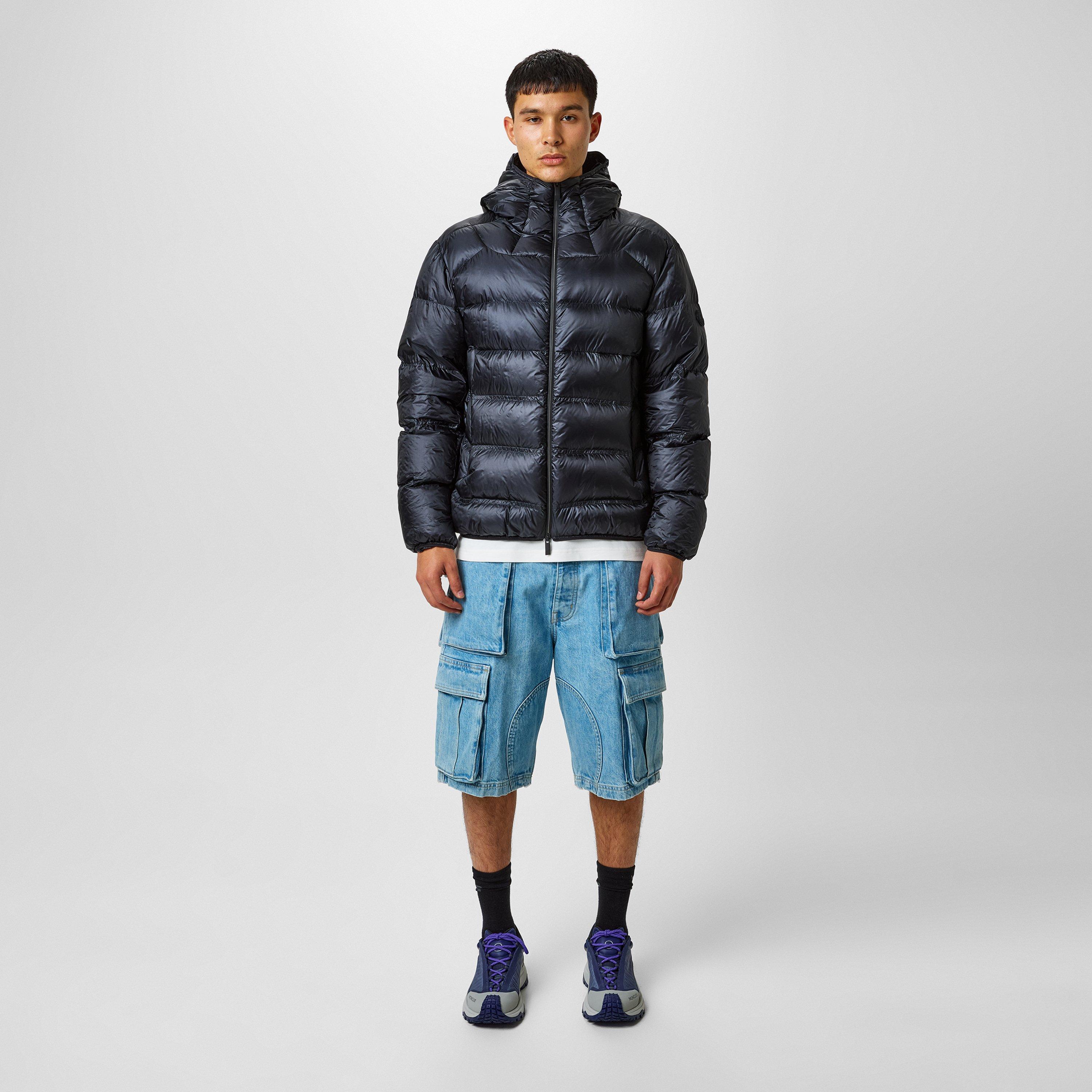 Navy 786 - Moncler - Men's Viani Hooded Goose Down Short Puffer Jacket - 4