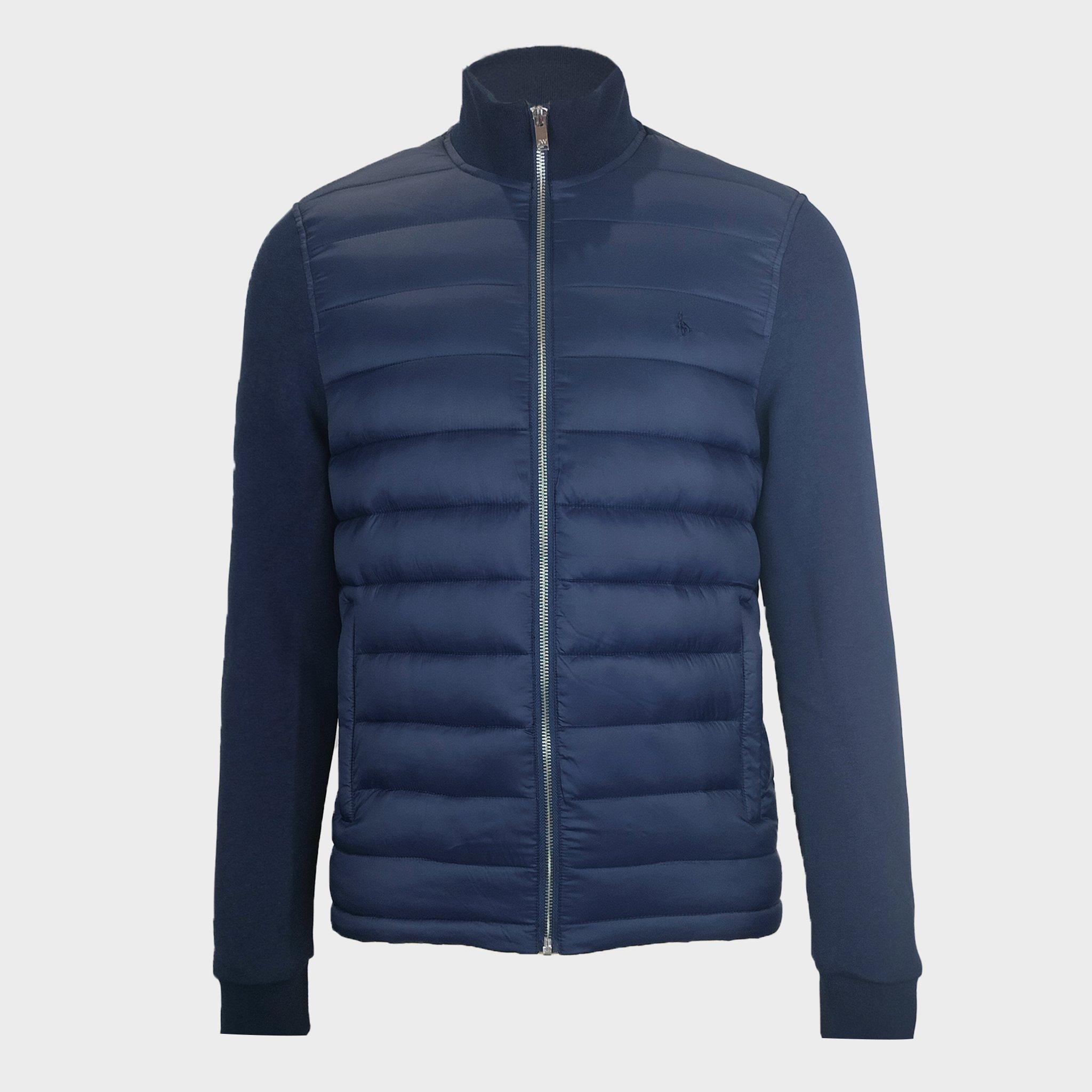 Jack Wills Men's City Water And Wind Resistant Hybrid Jacket - Navy - XL