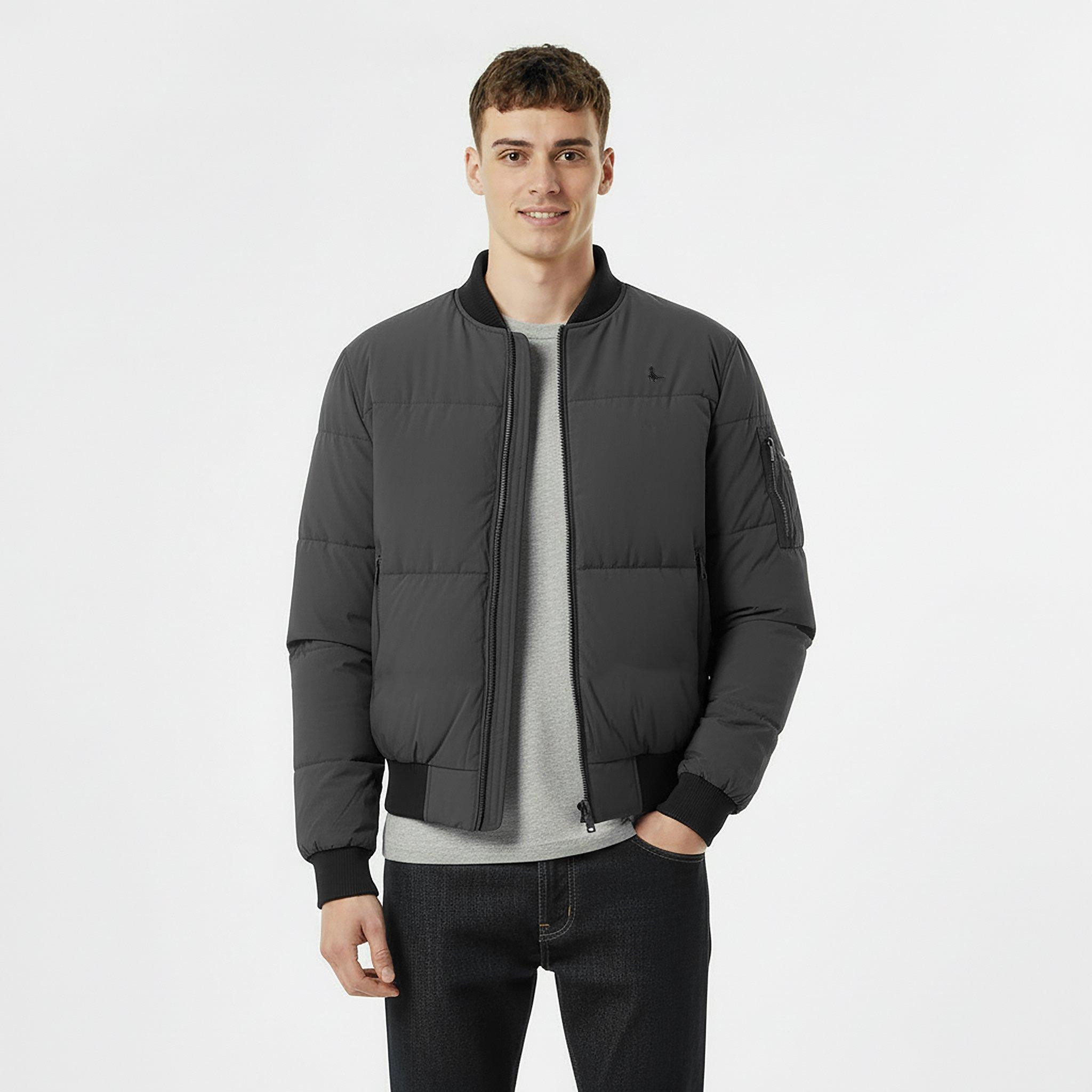 Black - Jack Wills - Men's Water and Wind Resistant Oversized Fit Short Puffer Jacket - 3