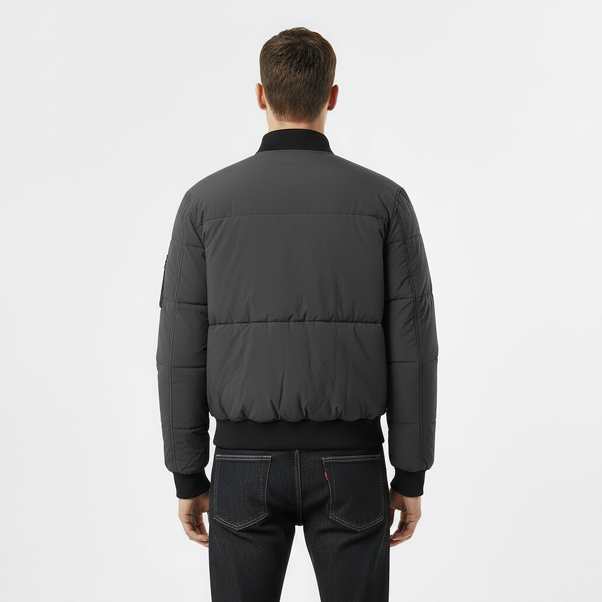 Black - Jack Wills - Men's Water and Wind Resistant Oversized Fit Short Puffer Jacket - 4