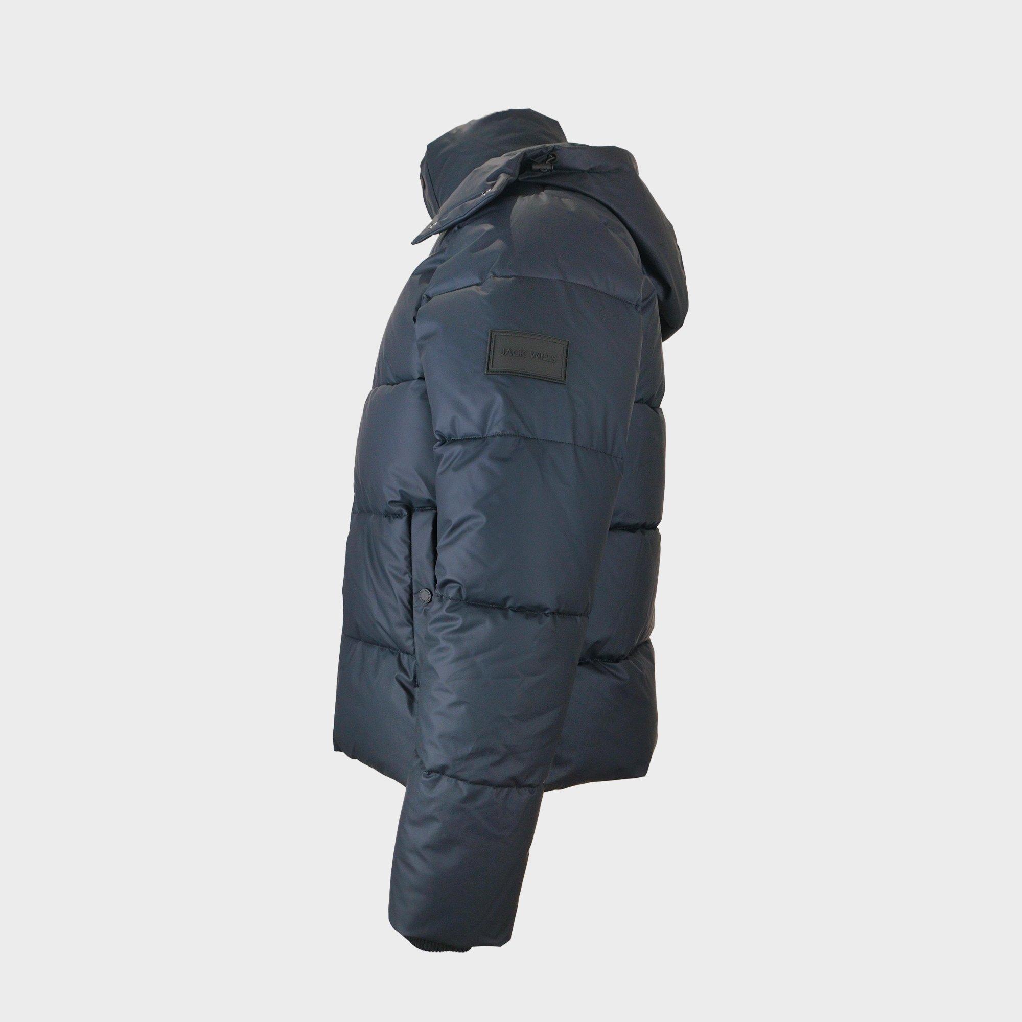 Nero - Jack Wills - Appledore Water and Wind Resistant Hooded Short Puffer Jacket - 3