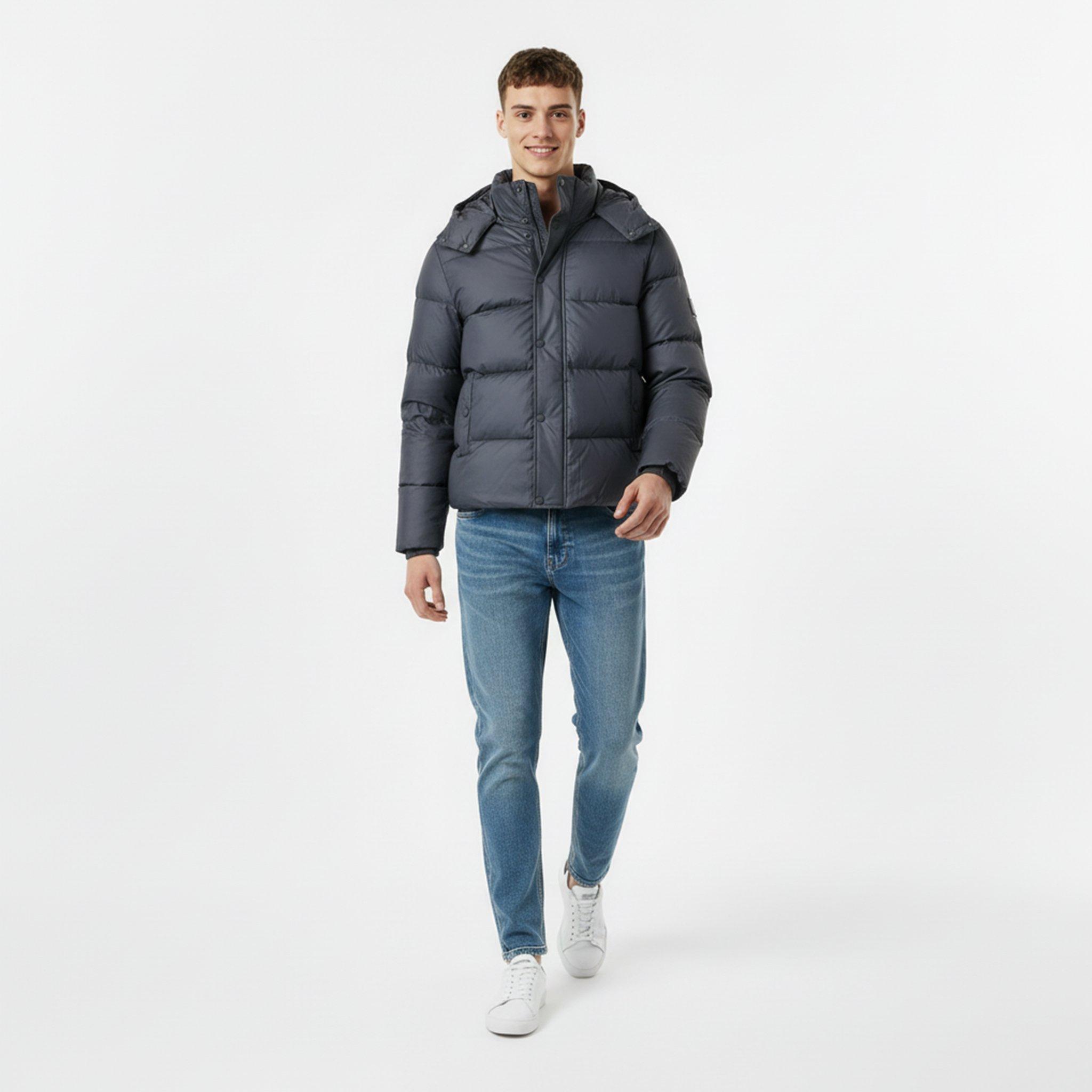 Nero - Jack Wills - Men's Appledore Water and Wind Resistant Hooded Short Puffer Jacket - 5