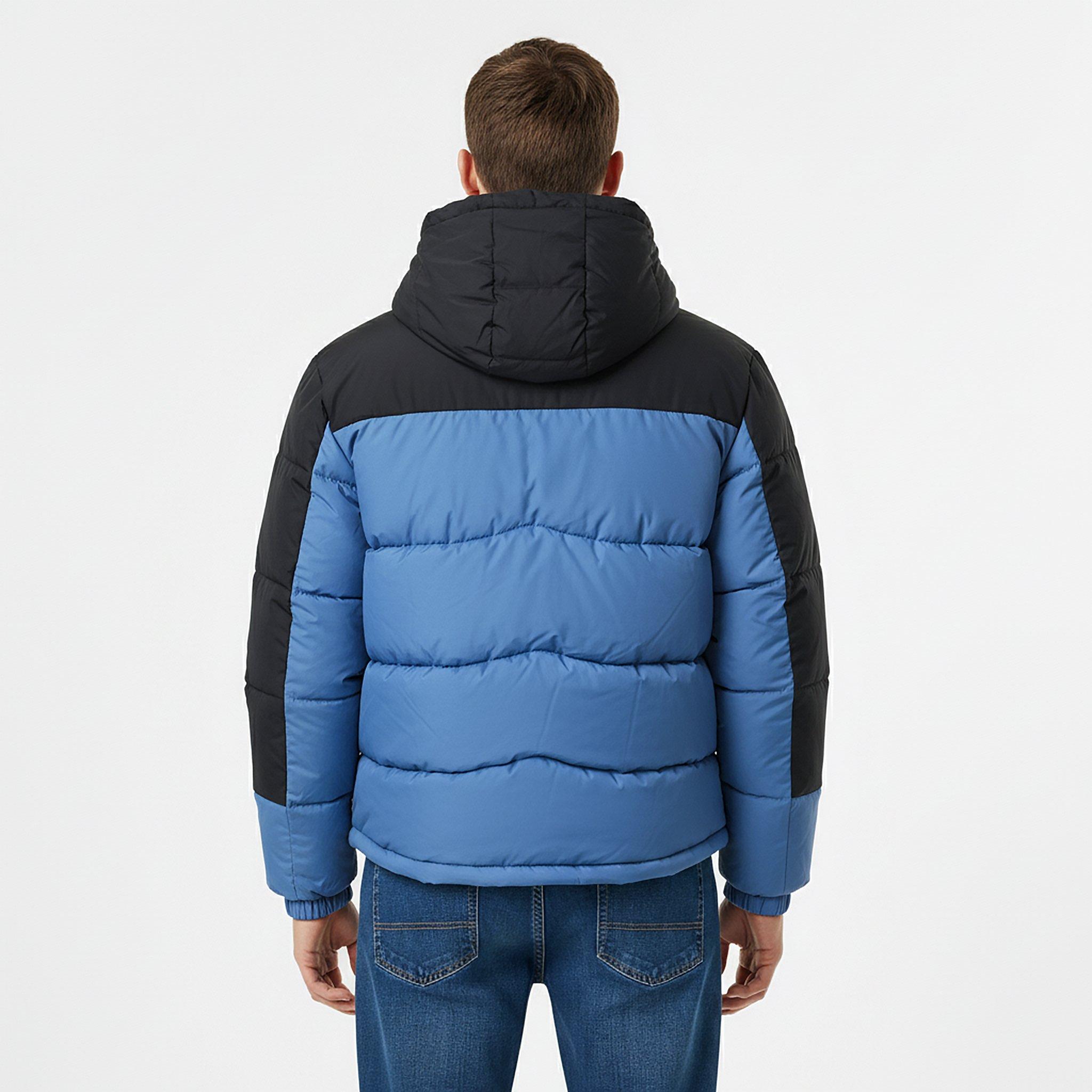 Blue/Black - Jack Wills - Men's Coast Water and Wind Resistant Hooded Short Puffer Jacket - 4