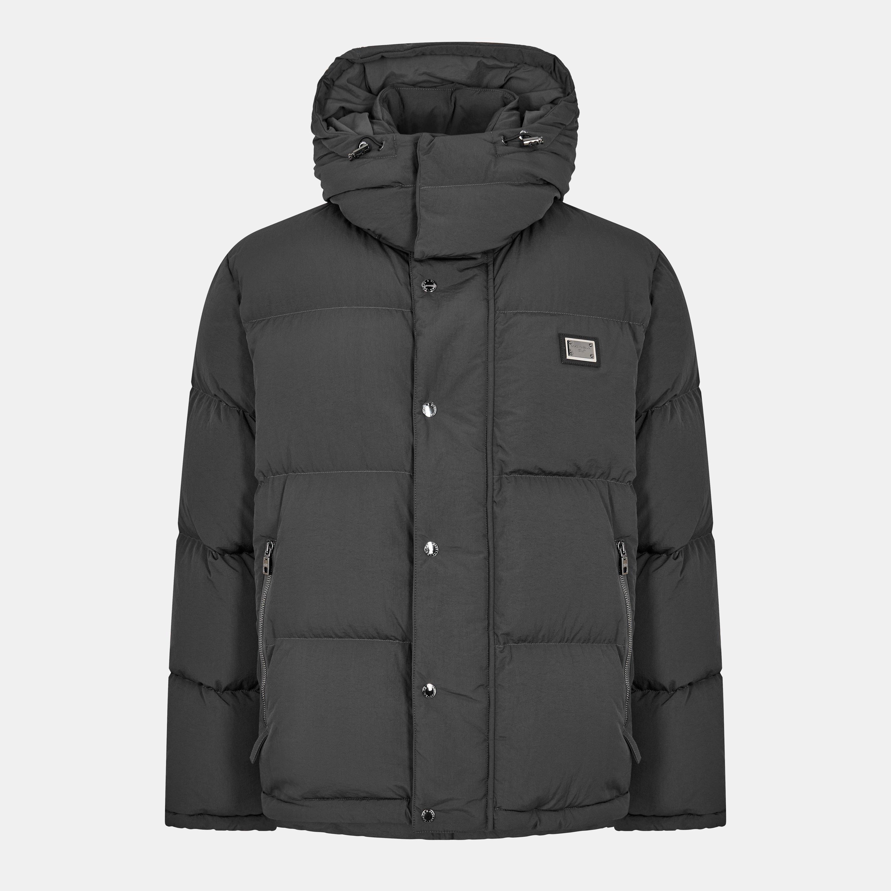 N0636 Antracite - Dolce and Gabbana - Men's Short Quilted Puffer Jacket - 1