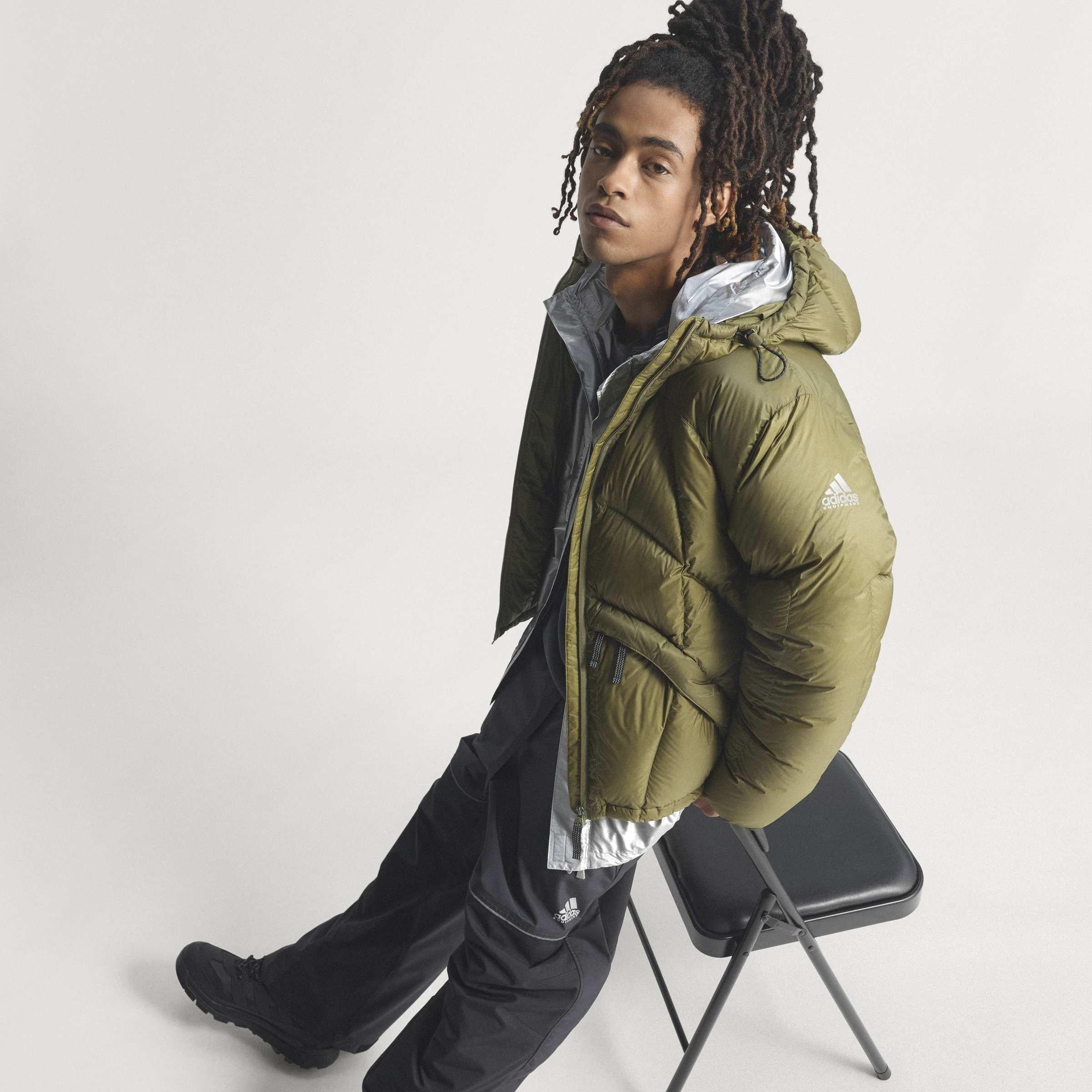 Focoli - adidas - Men's EQT Full-Zip Hooded Short Puffer Jacket - 8