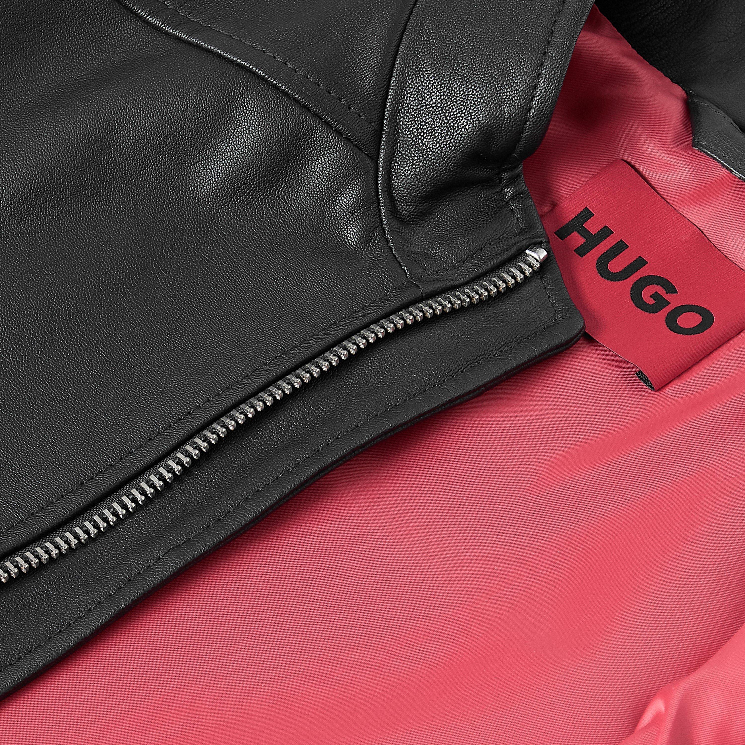 Black - Hugo - Men's Lokis2 Leather Jacket - 3