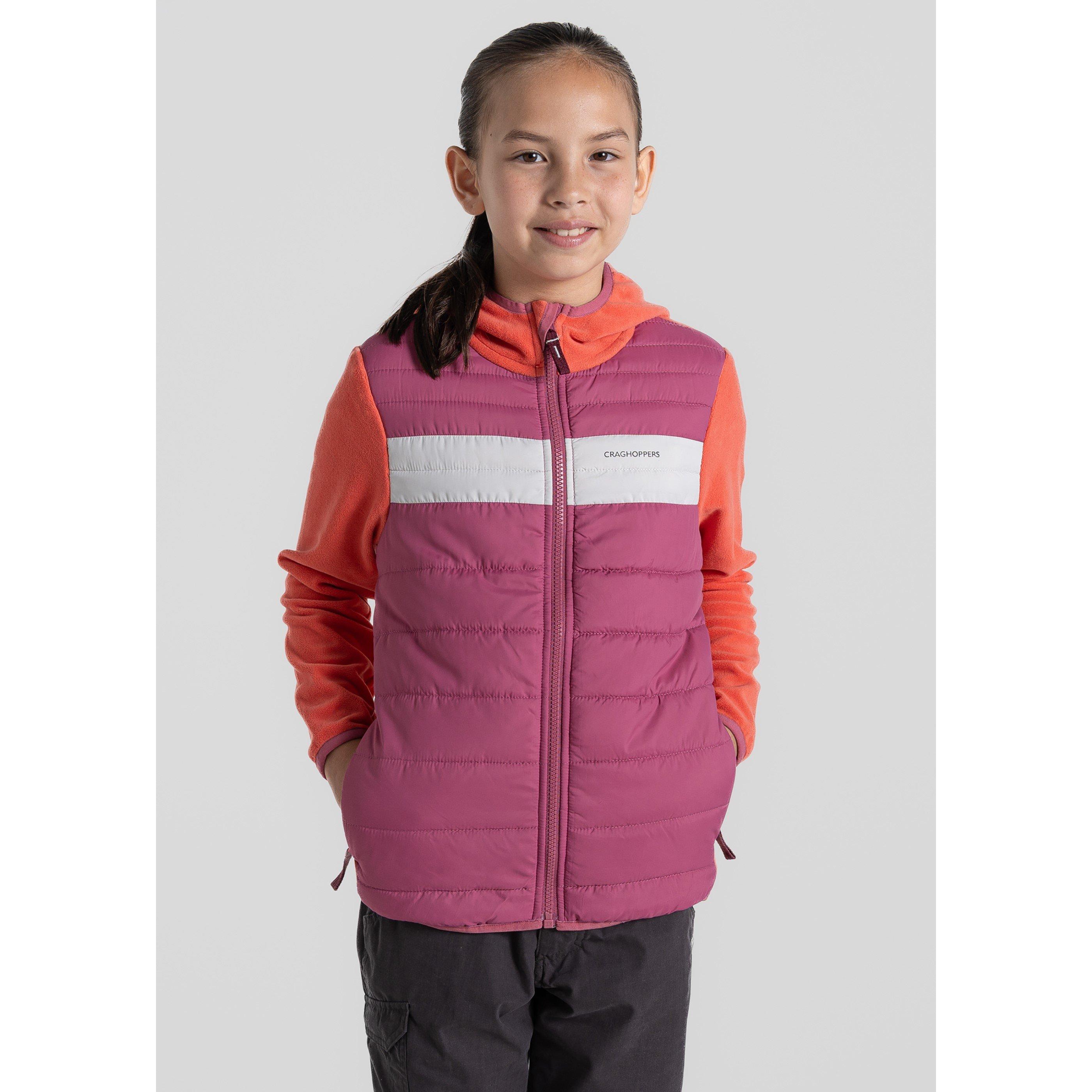 Craghoppers  Kids ' Arklow Hybrid Jacket - Deep Coral - 9-10yrs