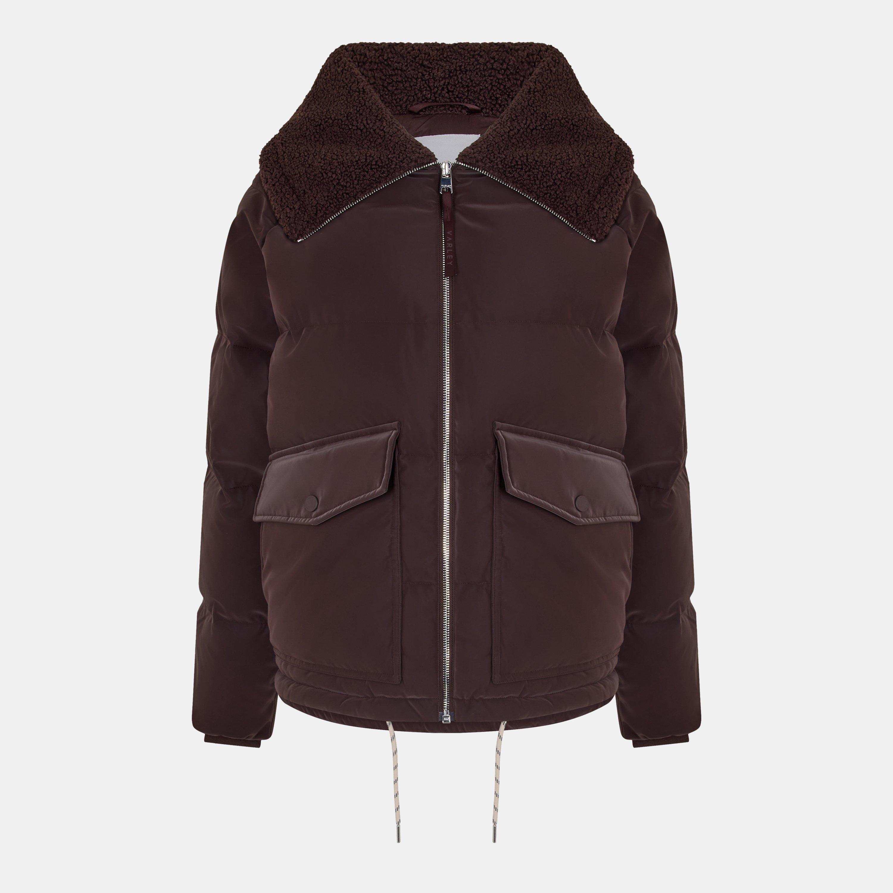 Coffee Bean - Varley - Women's Roseville Duck Down Long Sleeve Down Jacket - 1